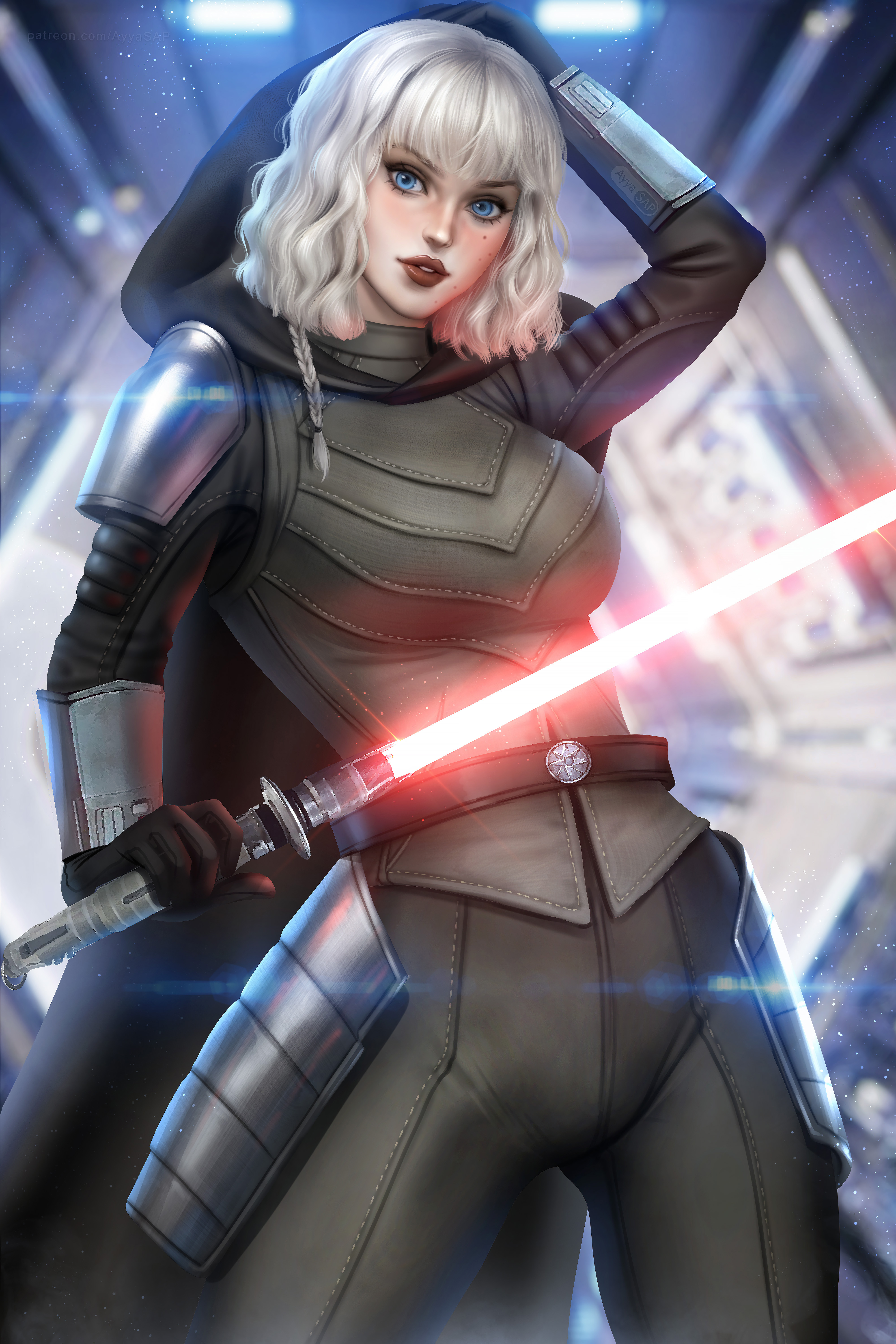 Shin Hati Fictional Character Star Wars Jedi Science Fiction Lightsaber Digital Art Women Artwork Ay 4000x6000