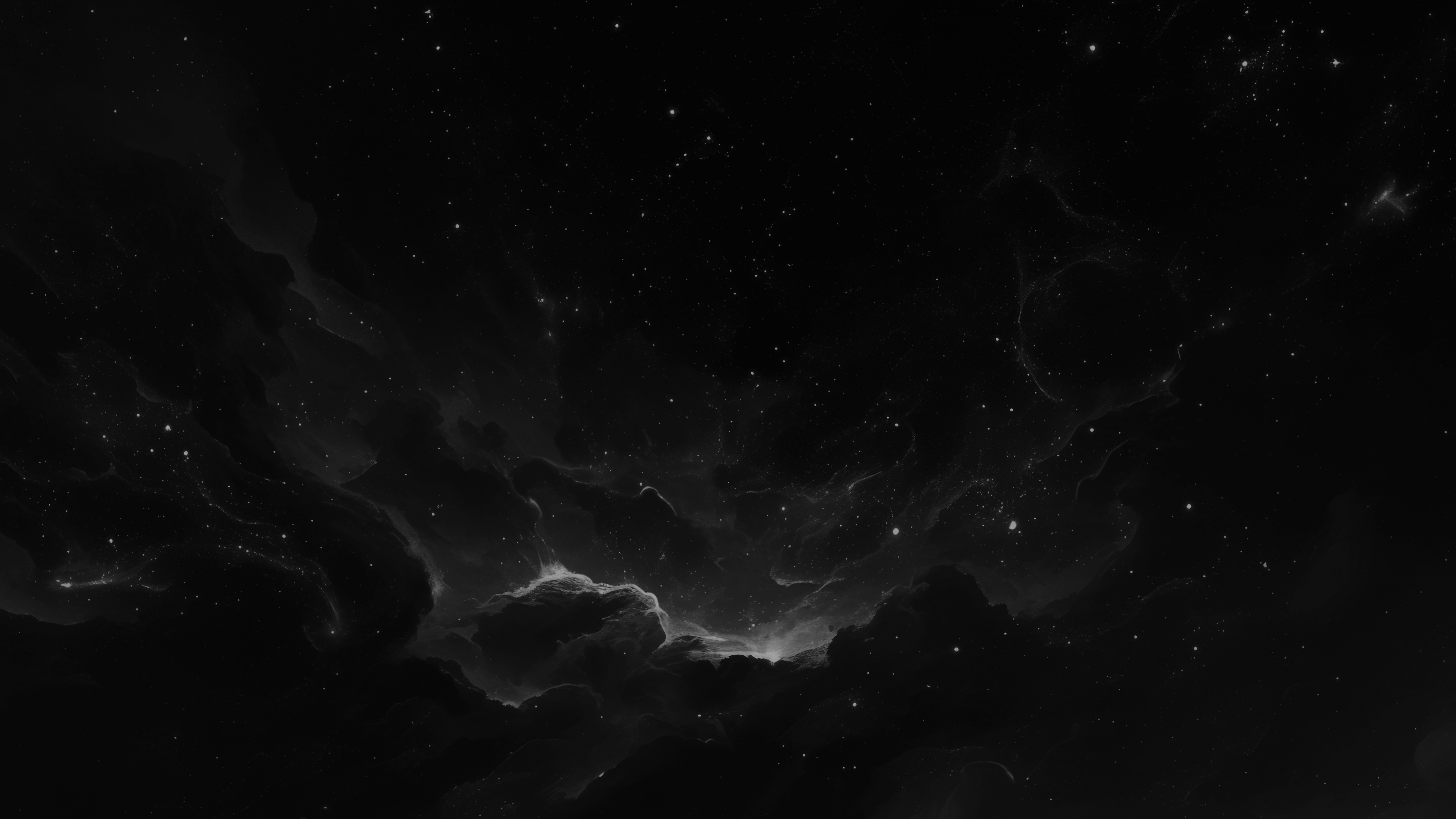 Sky 4K Texture Clouds Artwork Thunder Storm Monochrome Landscape Stars 3840x2159