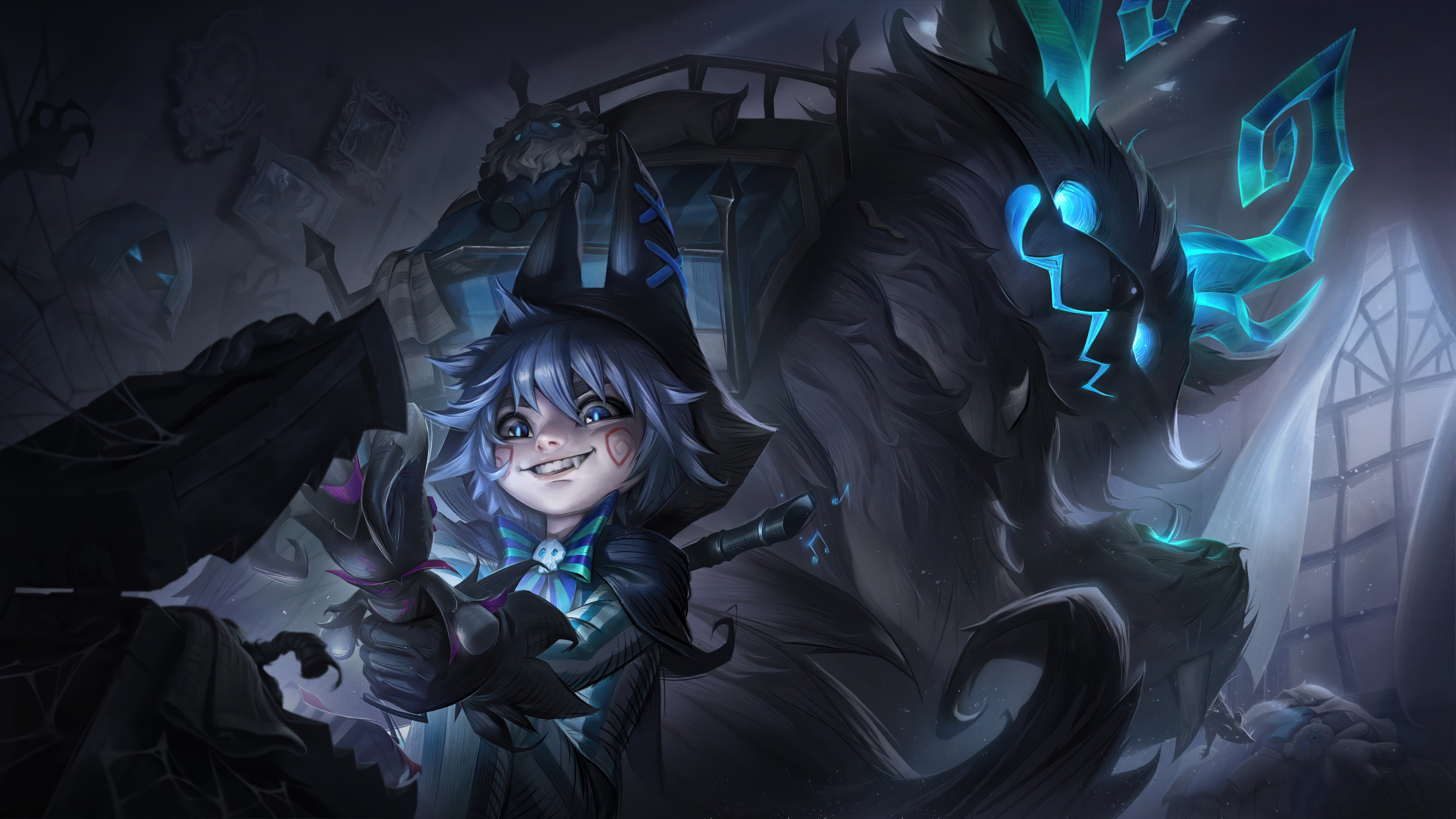 Fright Night League Of Legends Nunu Willump League Of Legends Digital Art Riot Games GZG 4K Video Ga 7680x4320