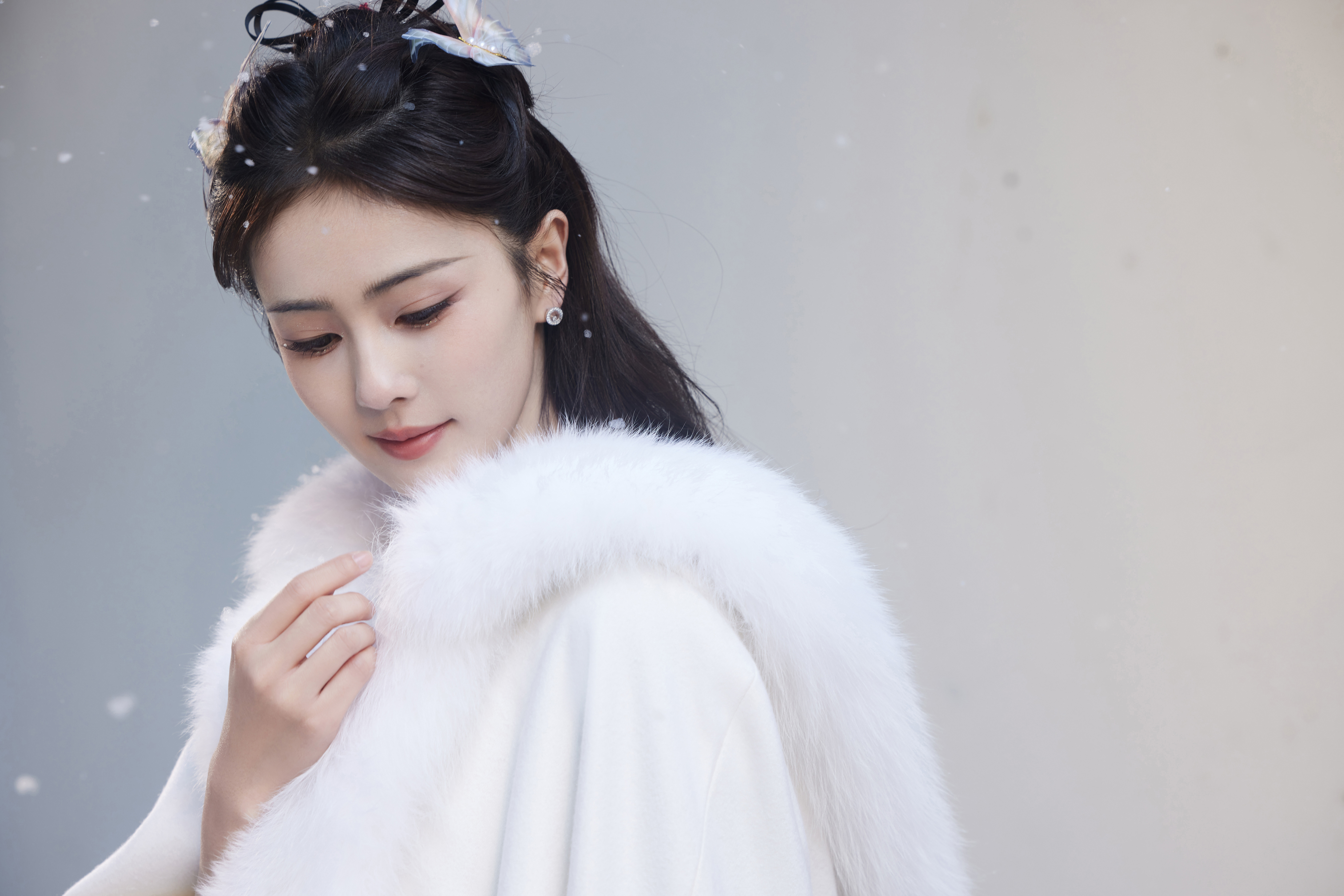 Asian Women Bai Lu White Clothing 8059x5375