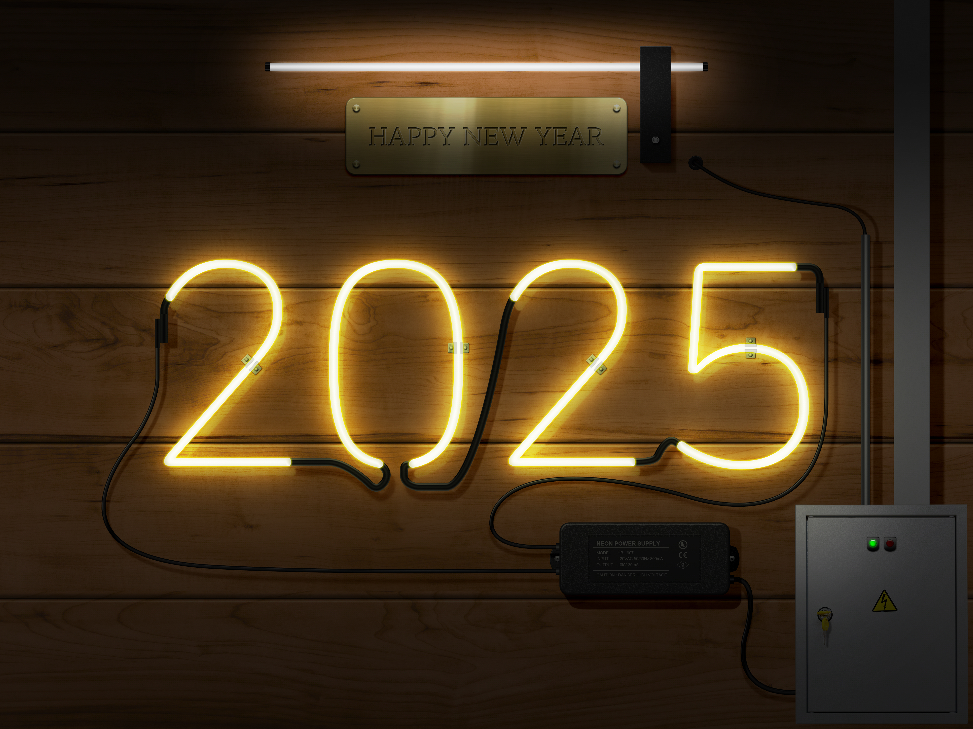 2025 Year New Year Typography Numbers 4000x3000