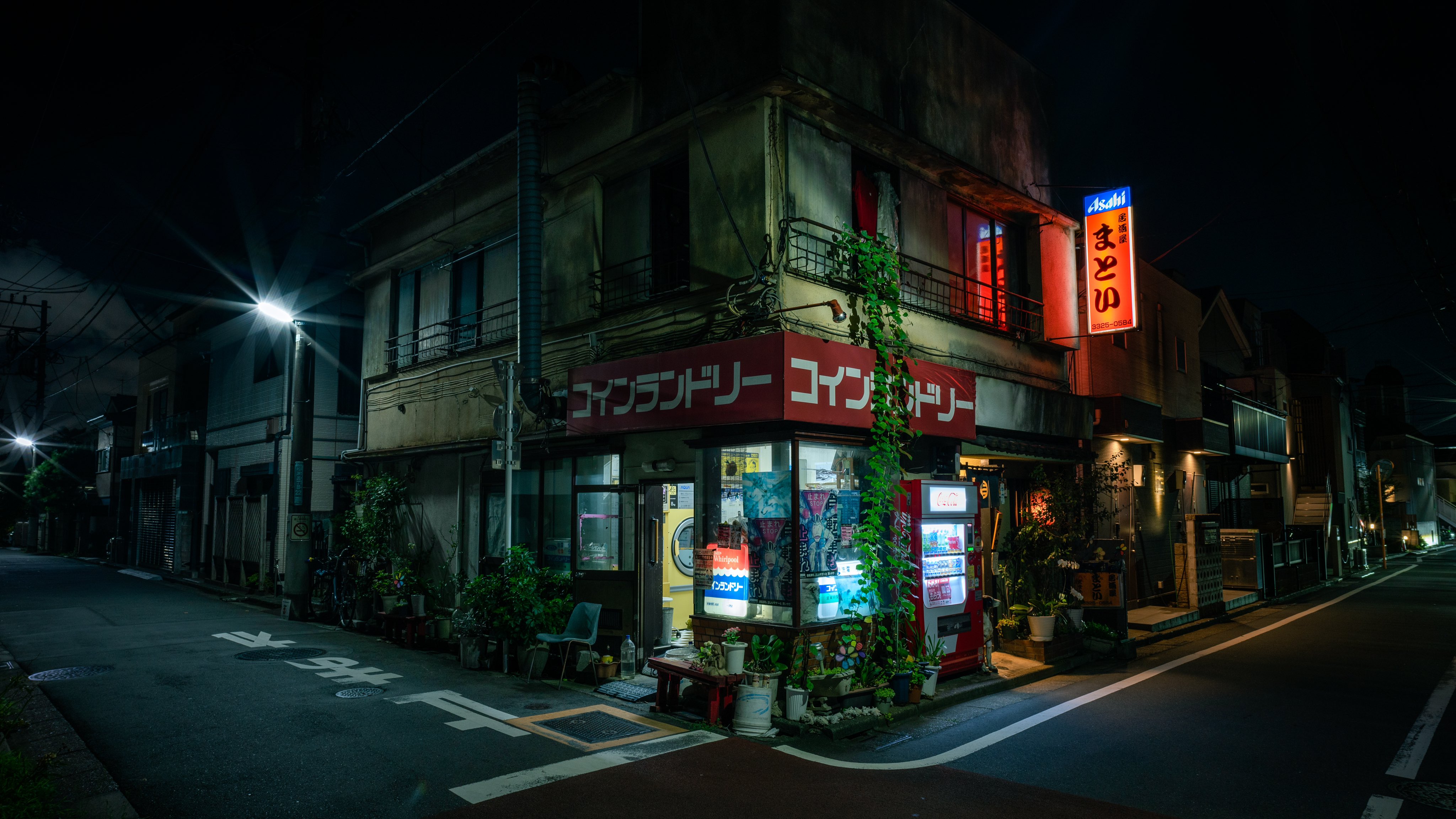Japan City Katakana Street Night Store Front 4096x2304