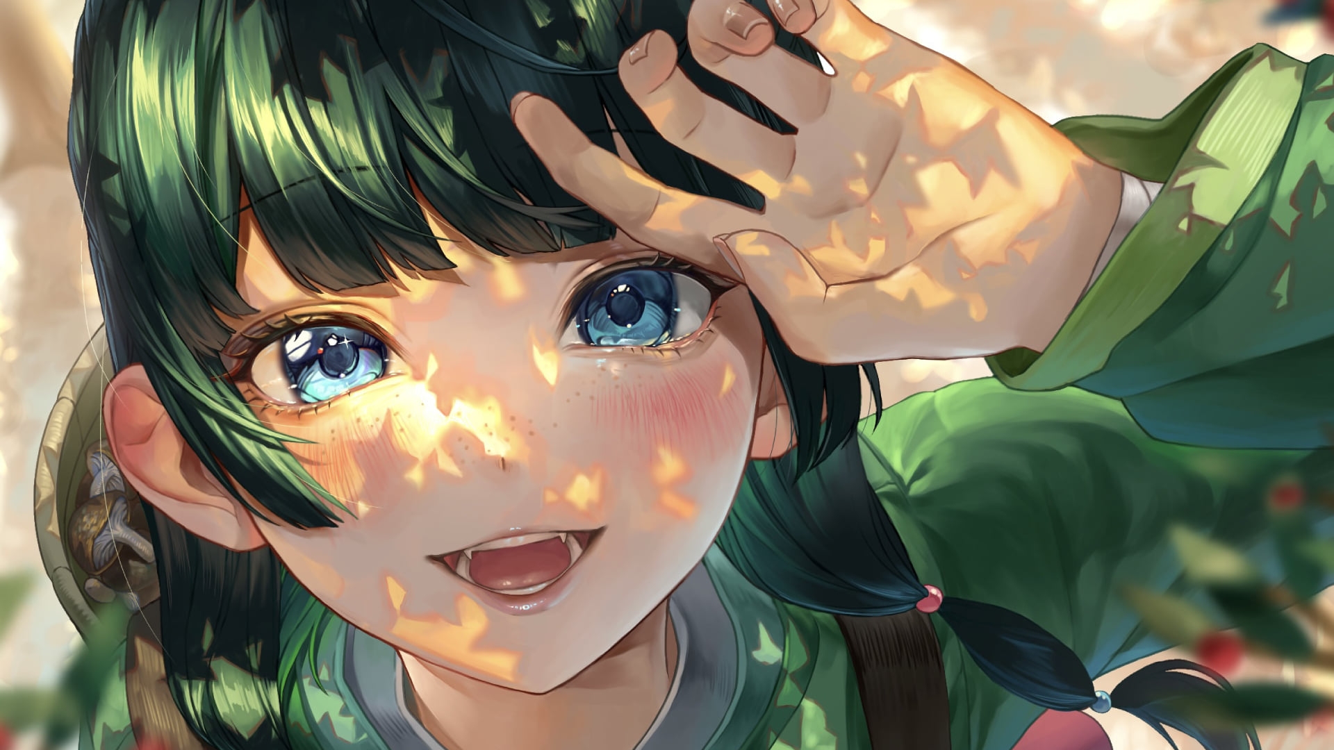 Blue Eyes Anime Girls Green Hair The Apothecary Diaries Maomao 1920x1080