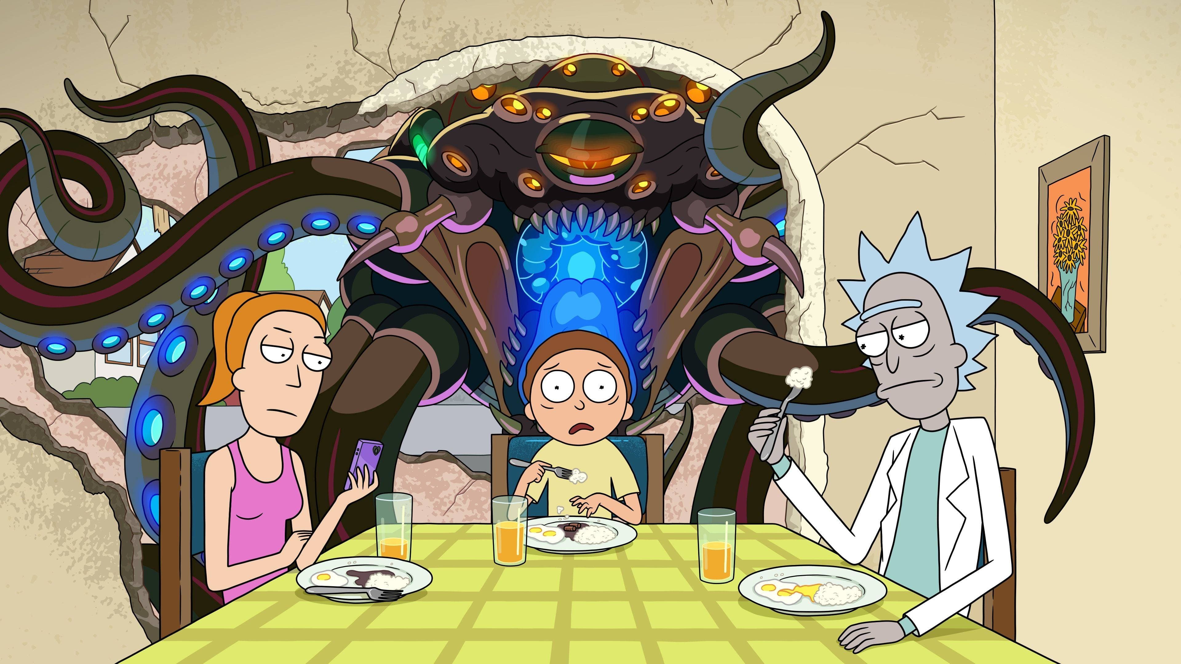 Rick And Morty Rick Sanchez Morty Smith Summer Smith 3840x2160