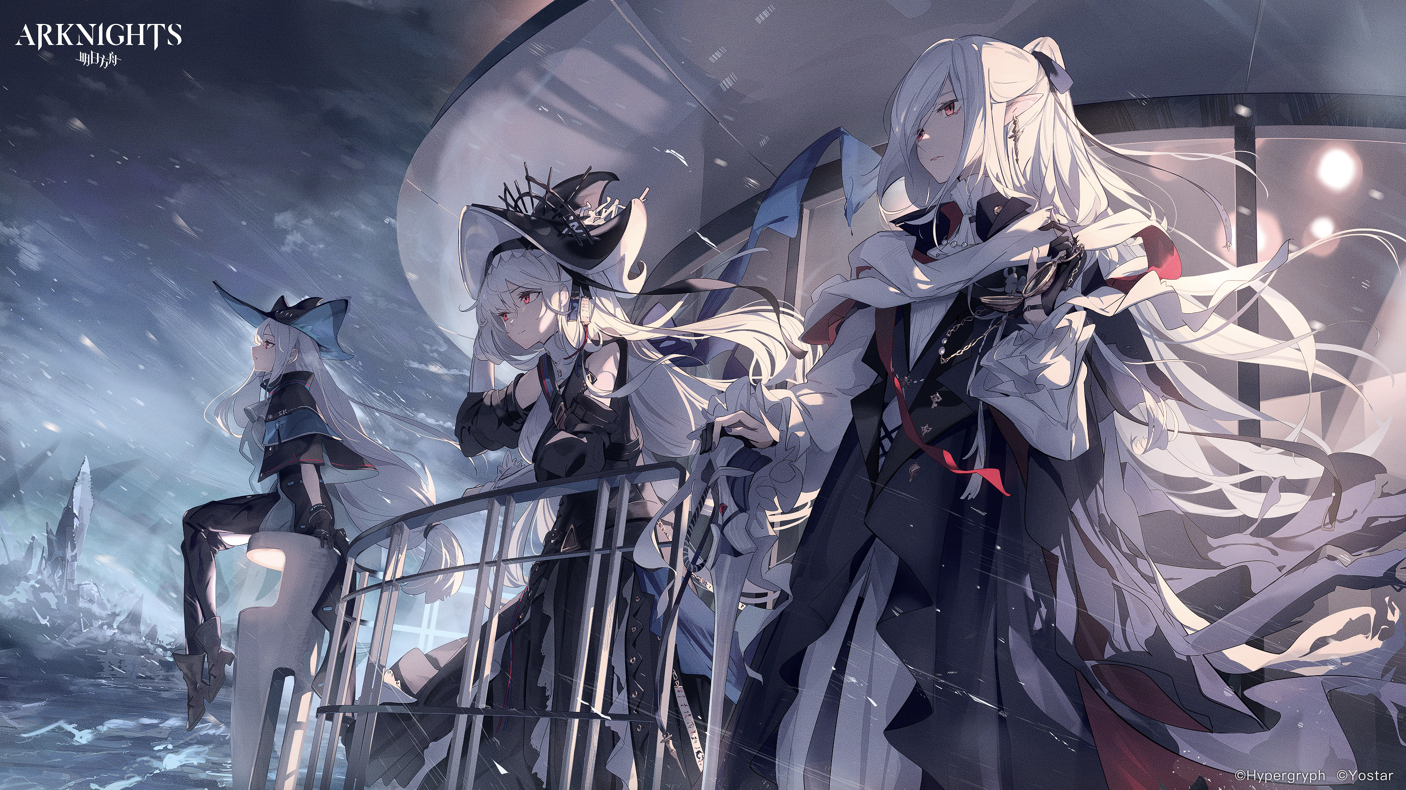 Arknights Mobile Game Snow Anime Girls White Hair 2756x1548