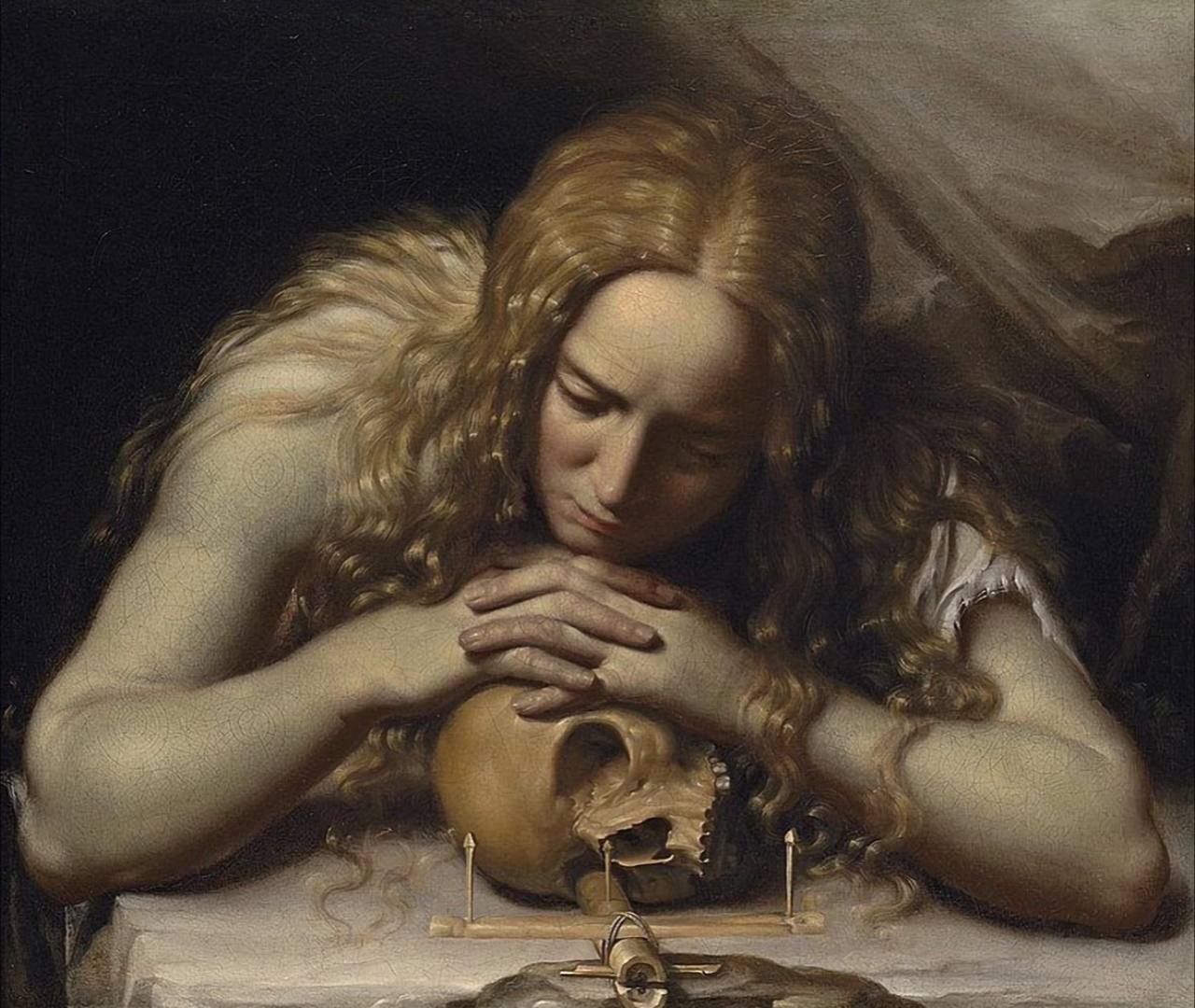 Classic Art Francesco Lupicini Maria Magdalena Women Skull 1280x1080