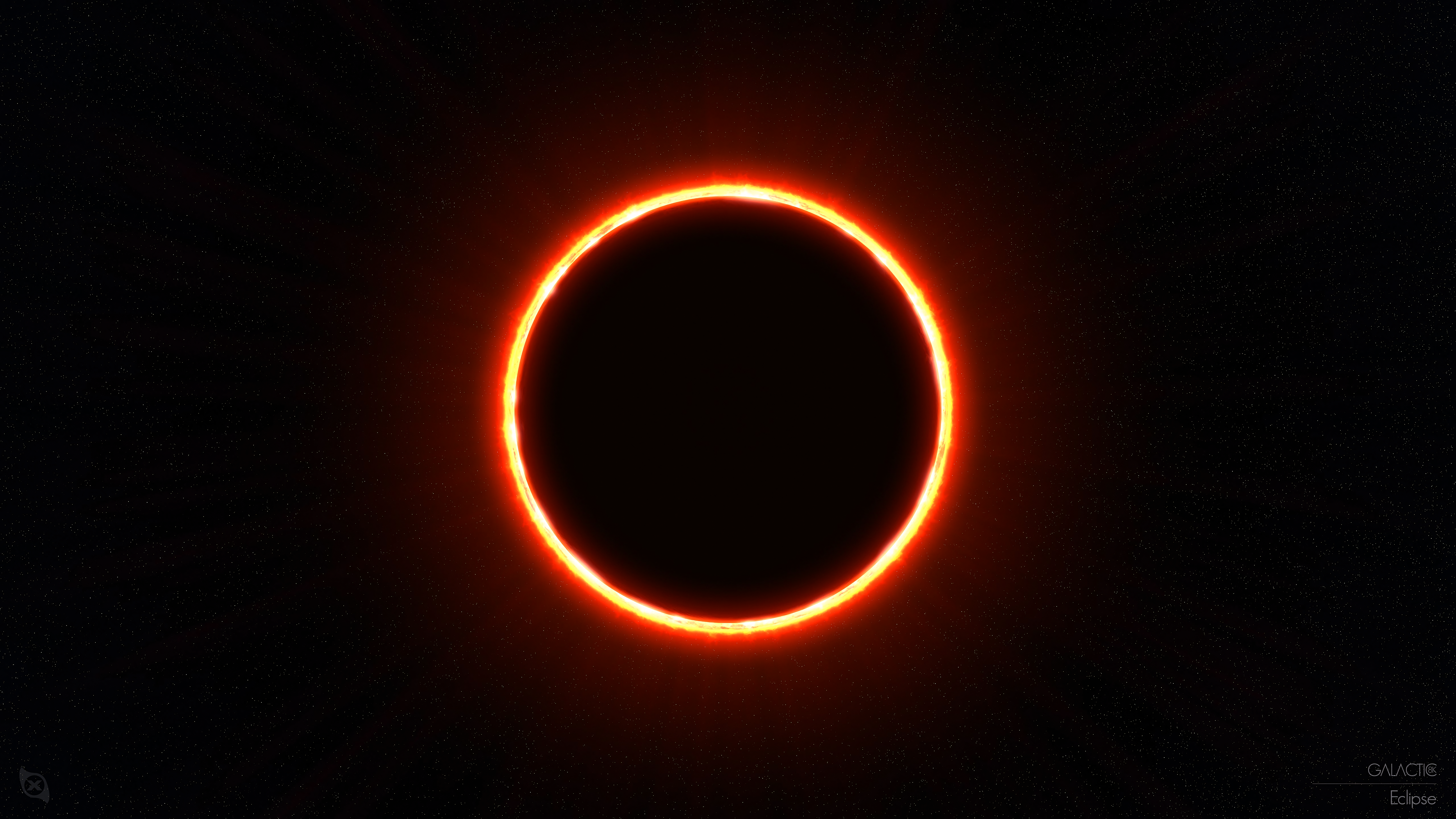 Eclipse Sun Stars Space Circle 5120x2880