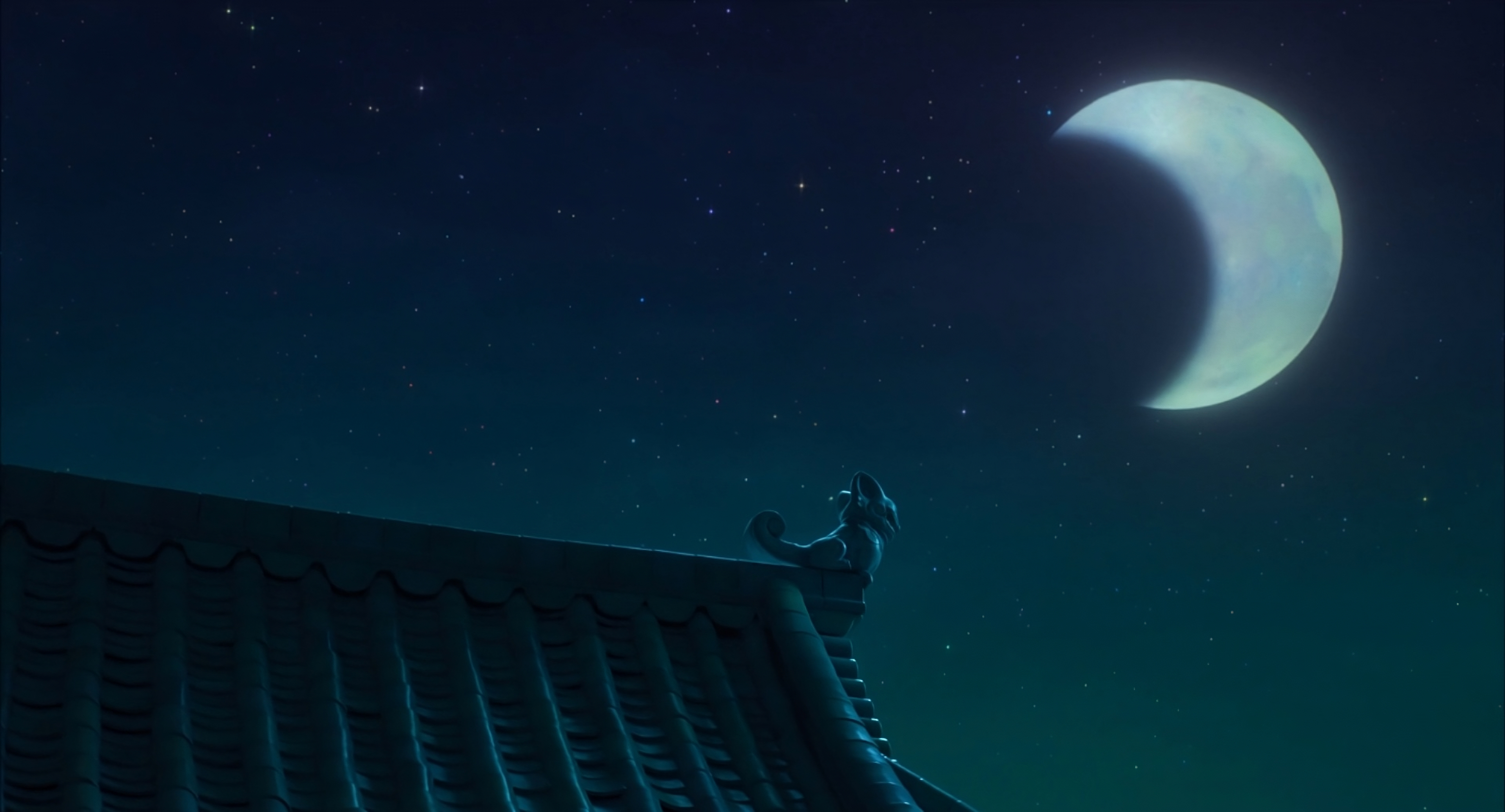 Turning Red Pixar Animation Studios Chinese Architecture Moon Statue Red Panda Animation 3840x2072
