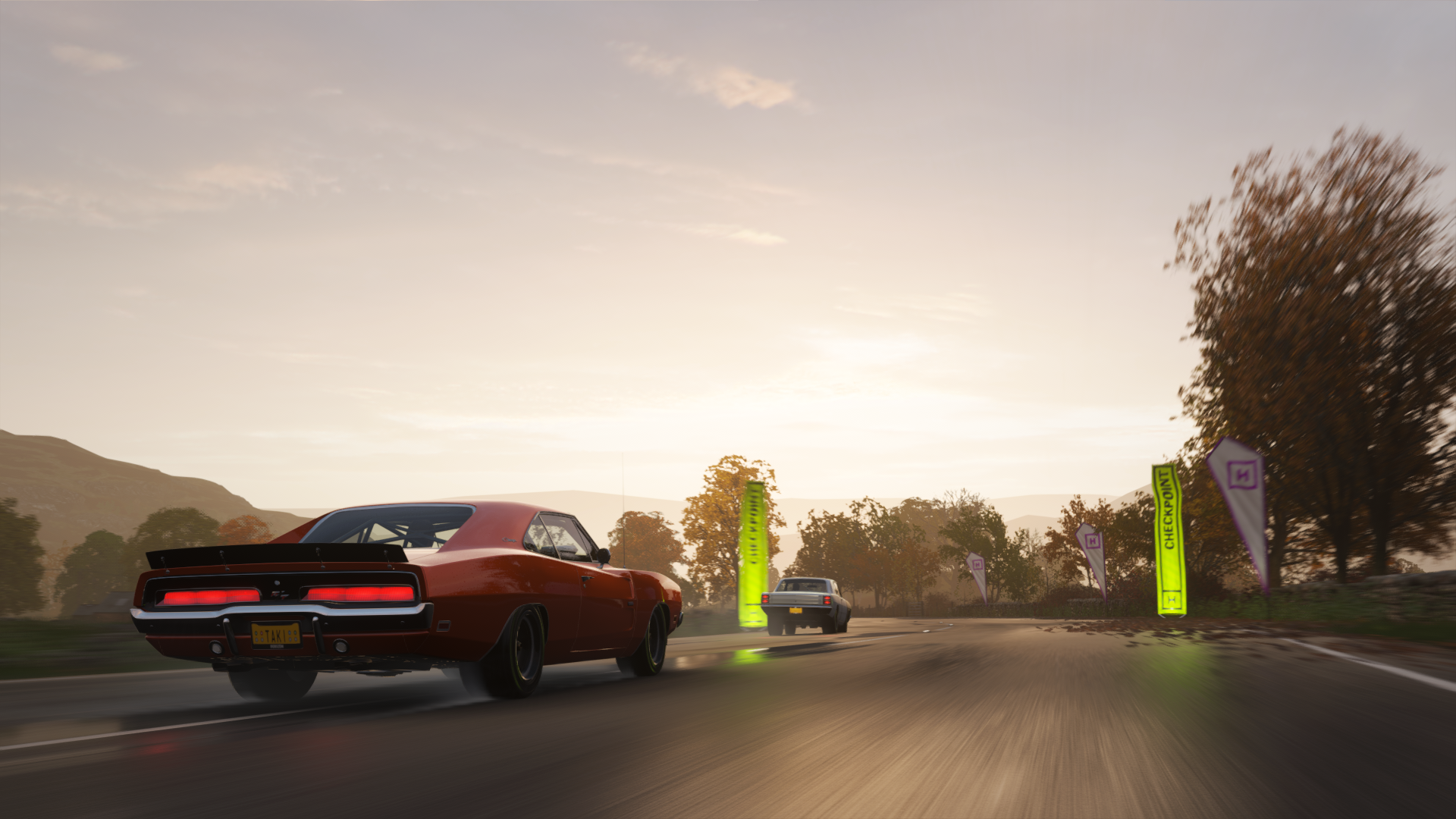 Forza Horizon 4 Car Racing Dodge Dodge Charger Muscle Cars V8 Engine American Cars Video Games Turn  1920x1080
