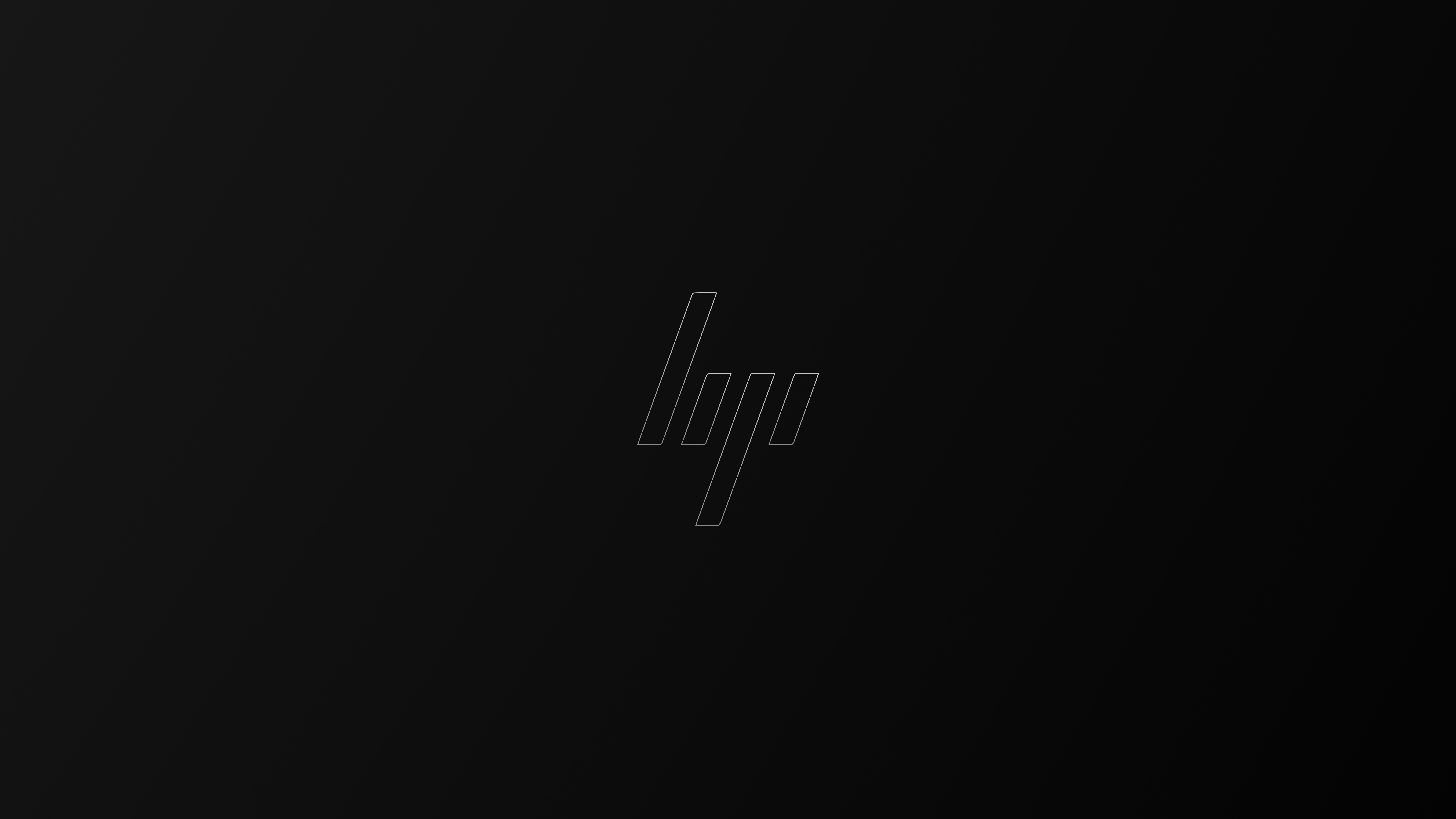 Hewlett Packard Minimalism Black Background Logo Brand Digital Art Simple Background 7680x4320
