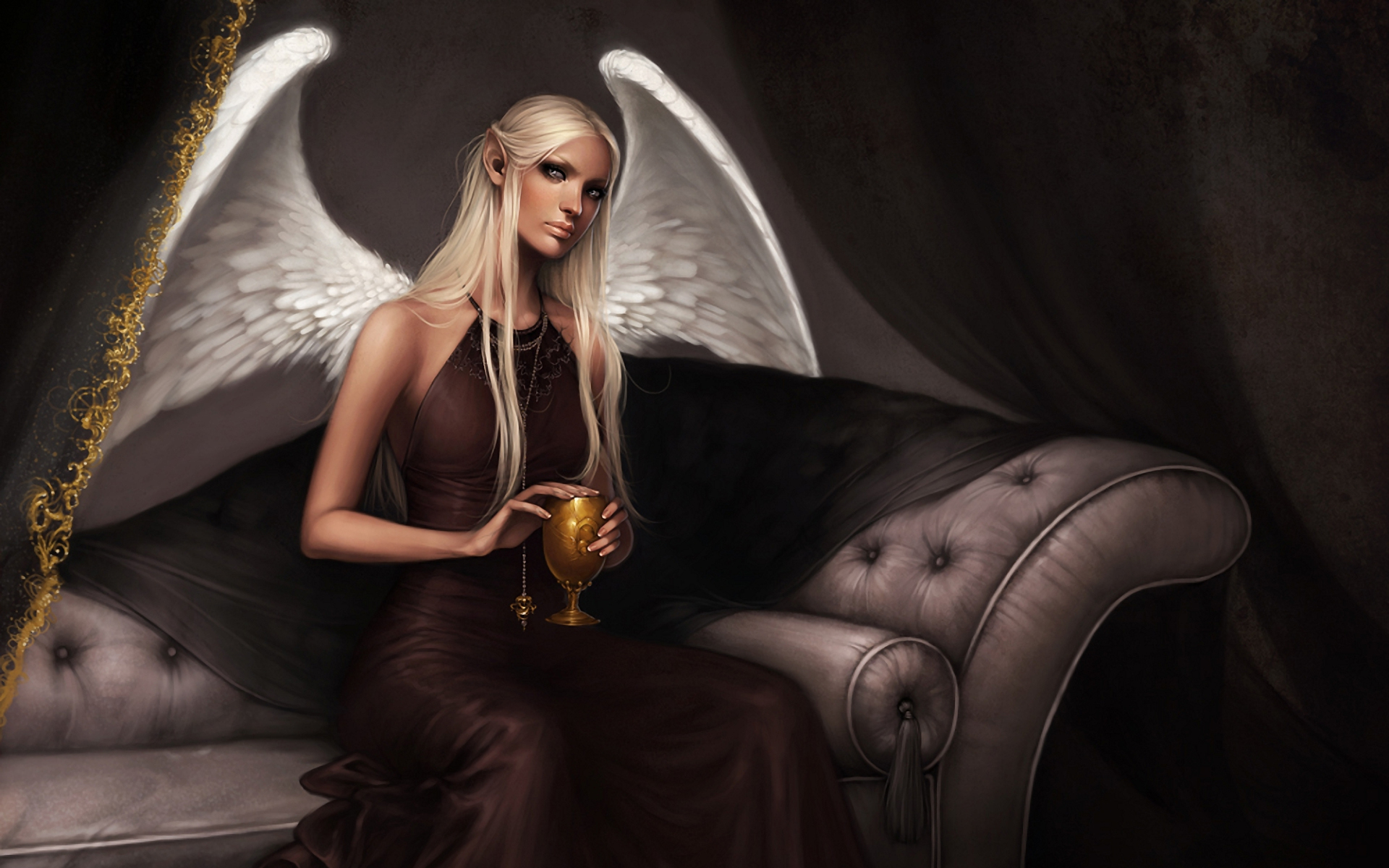 Women Dark Fantasy Angel 1920x1200