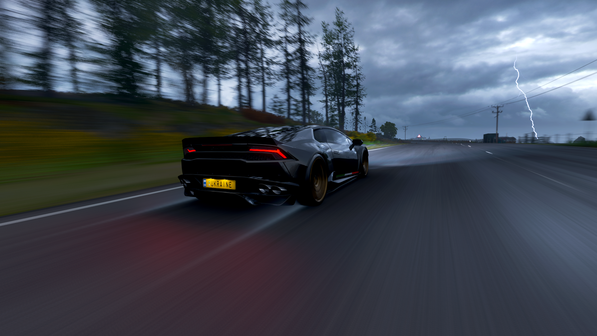 Forza Horizon 4 Lamborghini Huracan Rain Lightning Car V10 Engine Lamborghini Italian Cars Volkswage 1920x1080