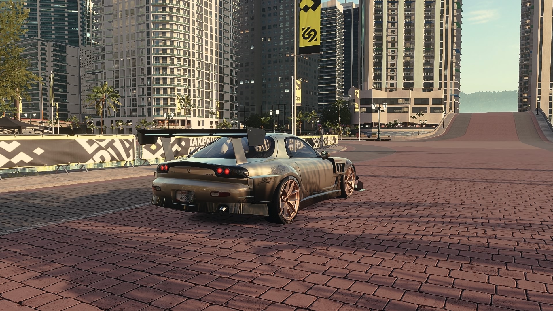 Car Mazda RX 7 Need For Speed Heat Video Games PlayStation 4 Gold 1920x1080