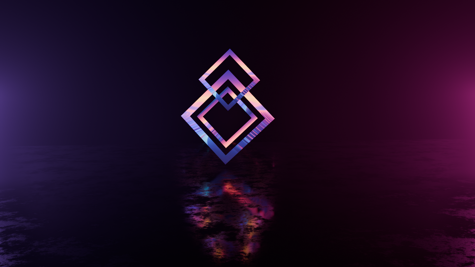 Digital Art Abstract Reflection Logo 1920x1080