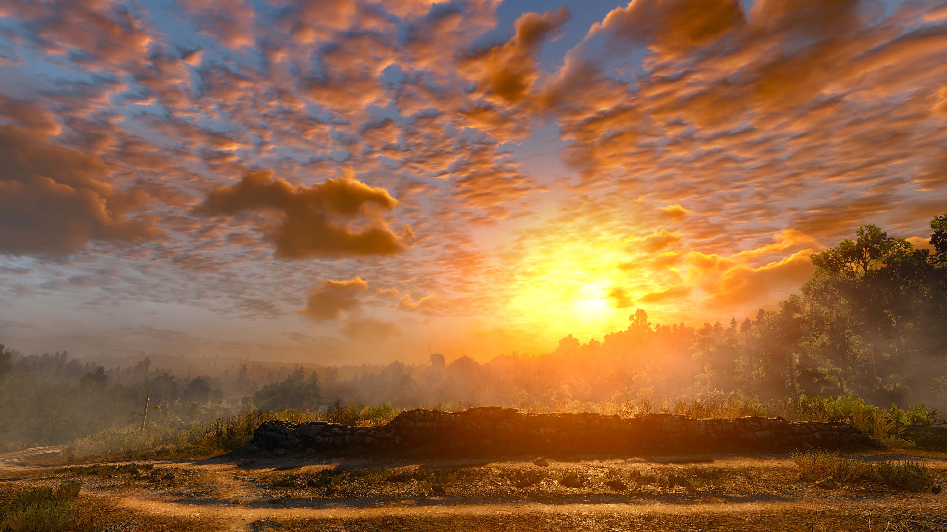 The Witcher 3 Wild Hunt Screen Shot PC Gaming Clouds 3840x2160