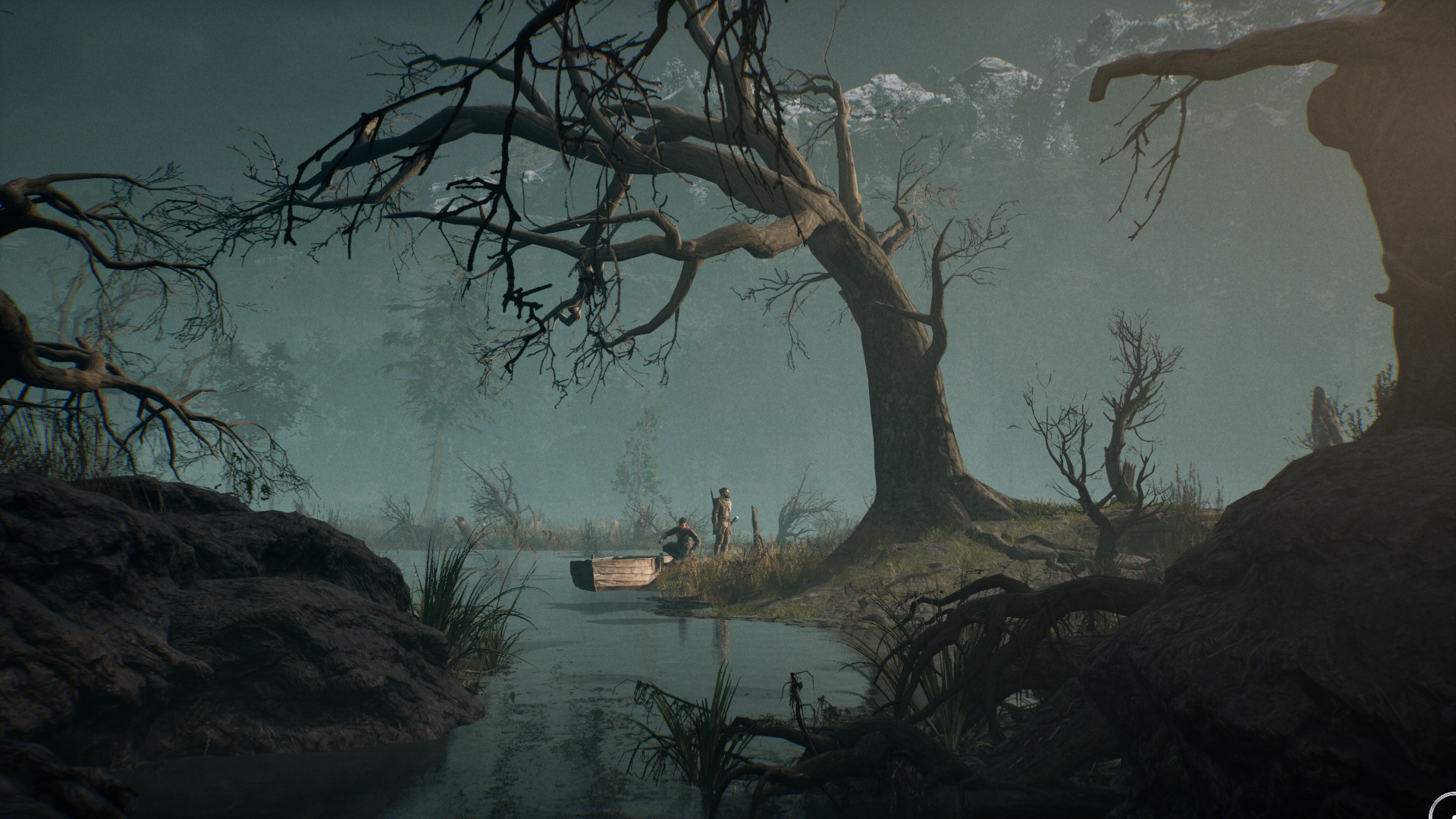 Banishers Ghost Of New Eden Video Games Ghost Fireplace Dead Trees River Gaming Series 1920x1080