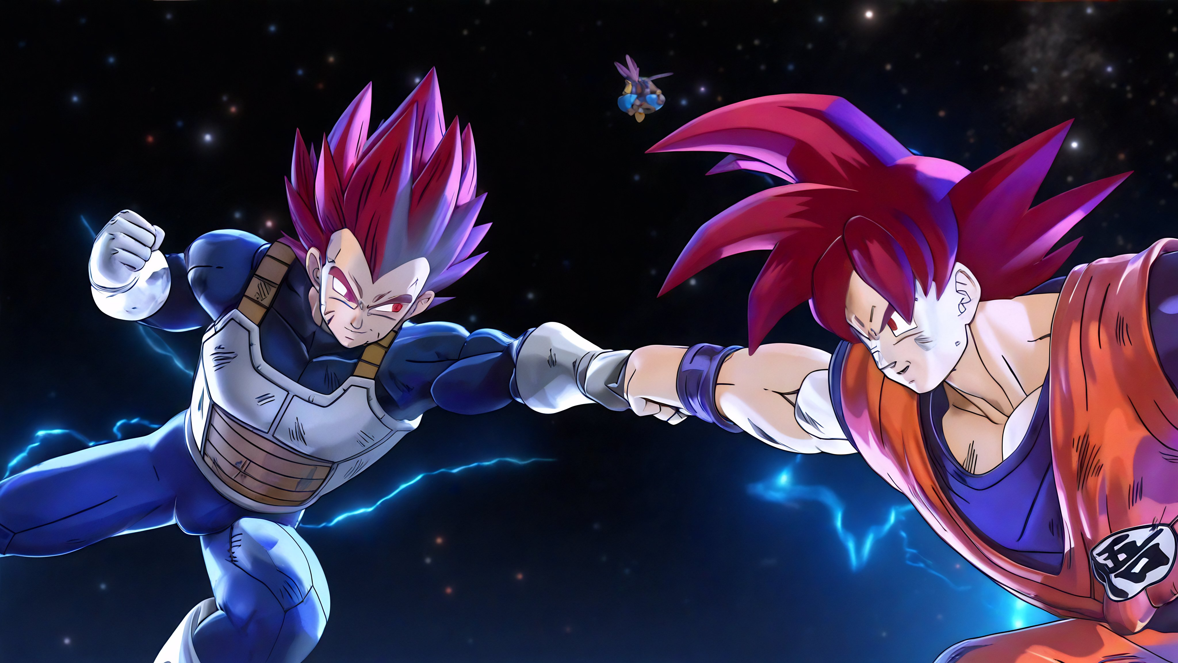 Son Goku Dragon Ball Z Super Saiyan God Beerus Vegeta 4096x2304