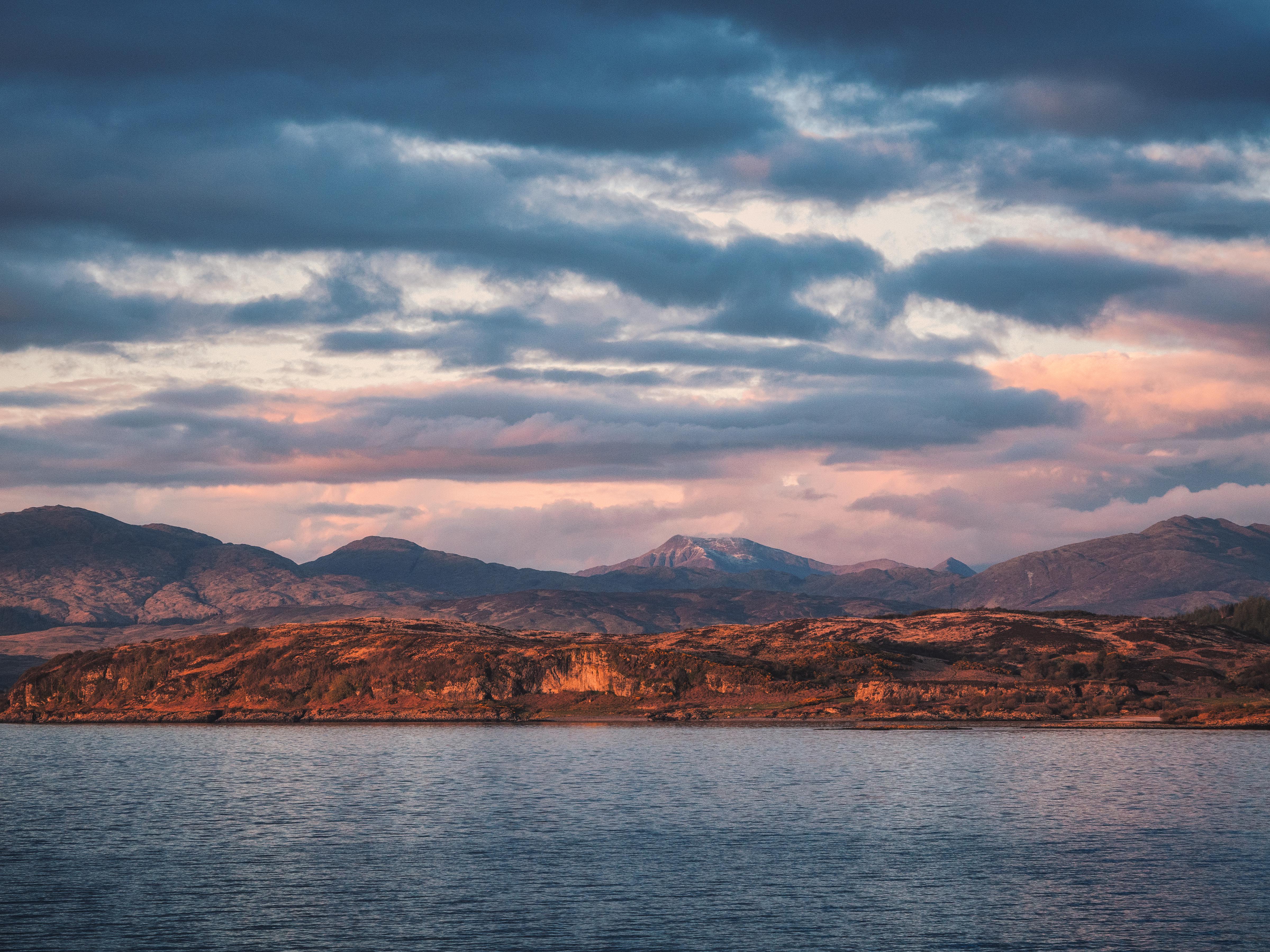 Clouds Landscape Nature Sea Scotland Island Sunset Mountains UK Europe 4800x3600