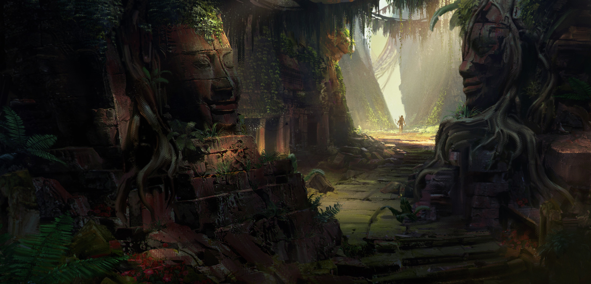 Tian Zi Digital Art Adventurers Artwork ArtStation Tomb Raider 1920x924