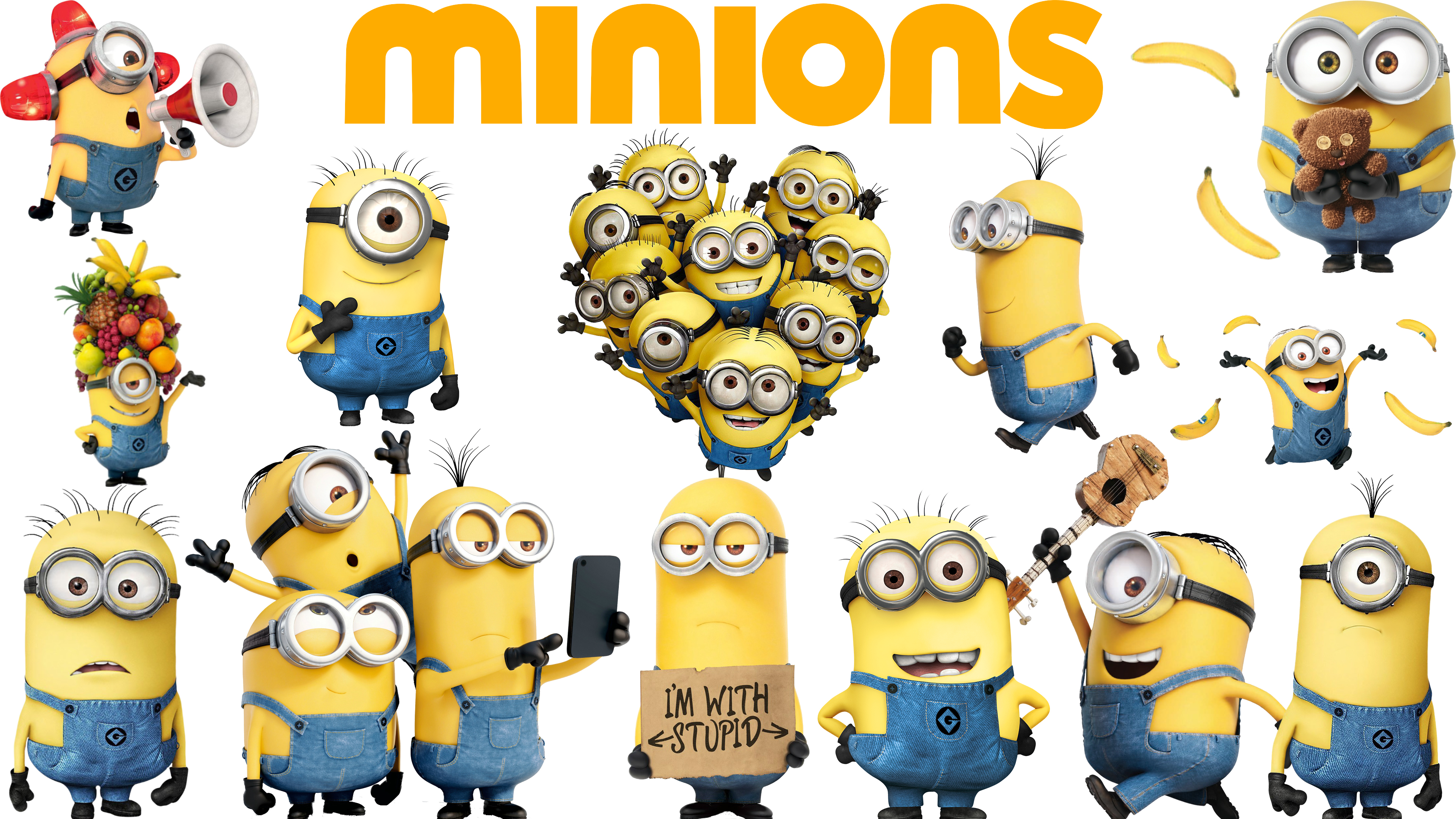 Minions Minions Movie Yellow Stuart Minions Bob Minions Kevin Minions Wallpaper Resolution 3840x2160 Id Wallha Com