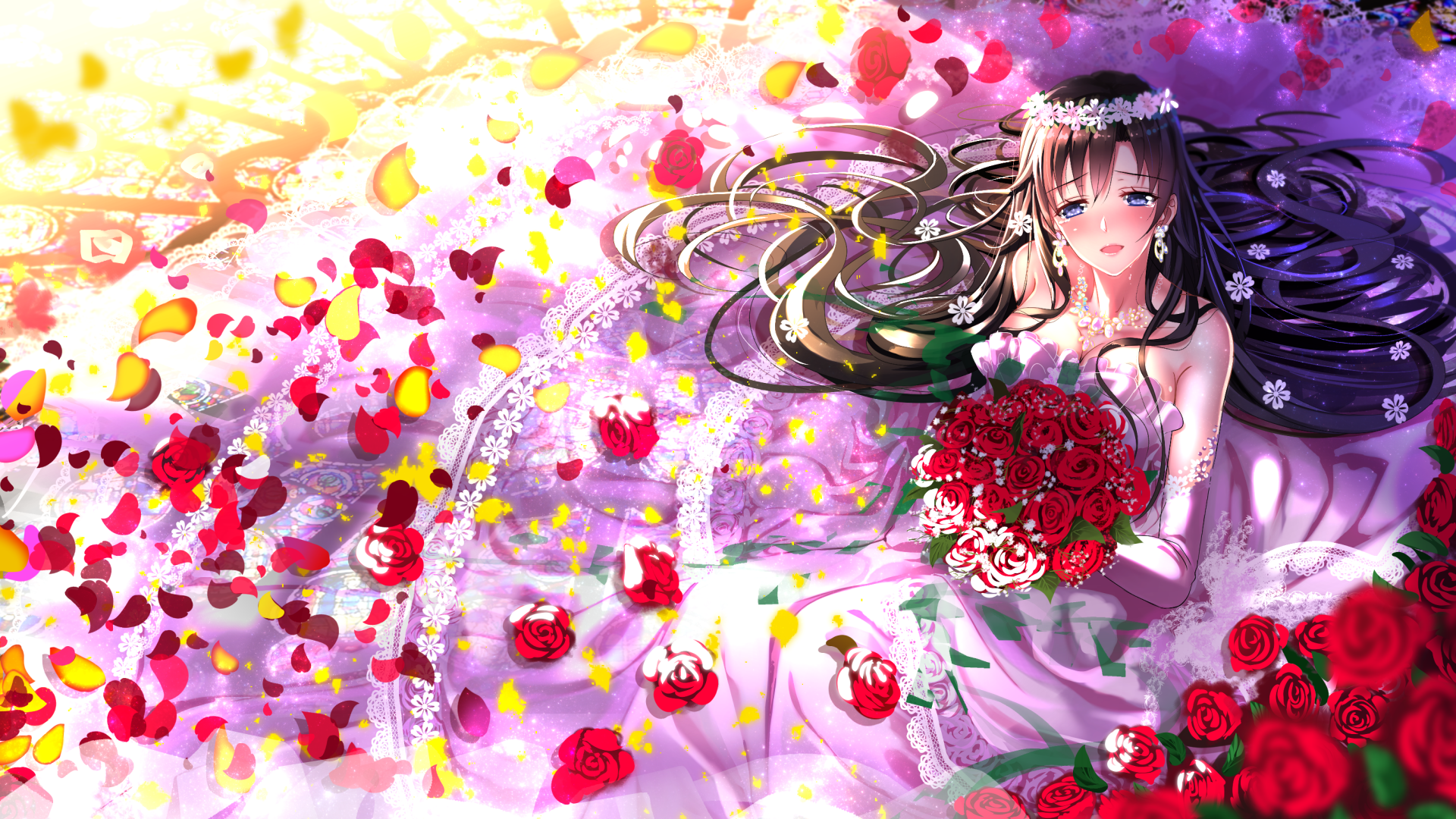 Anime Anime Girls Swordsouls Artwork Wedding Dress Rose Yahari Ore No Seishun Love Comedy Wa Machiga 1920x1080
