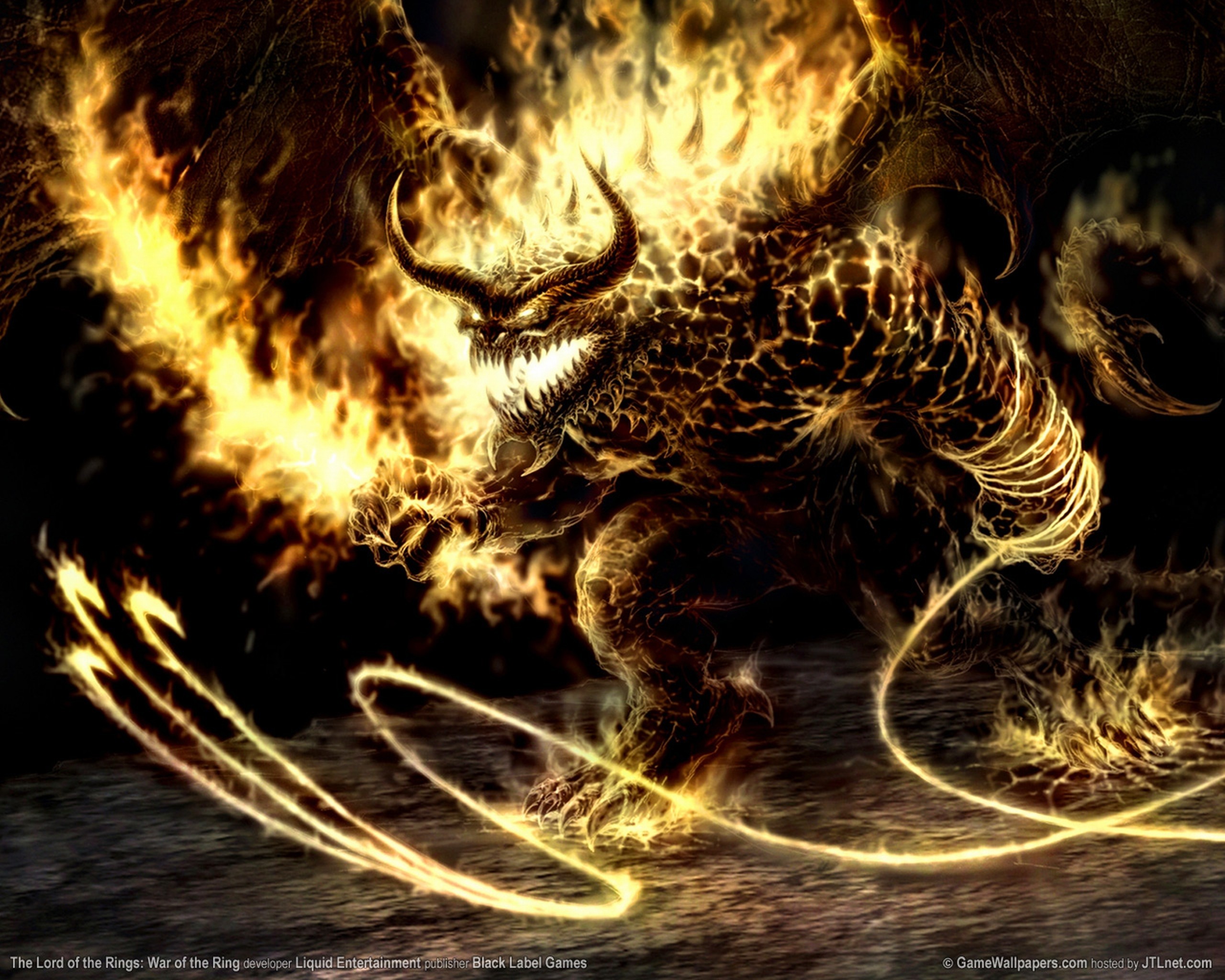 Fire The Lord Of The Rings Balrog 2560x2048