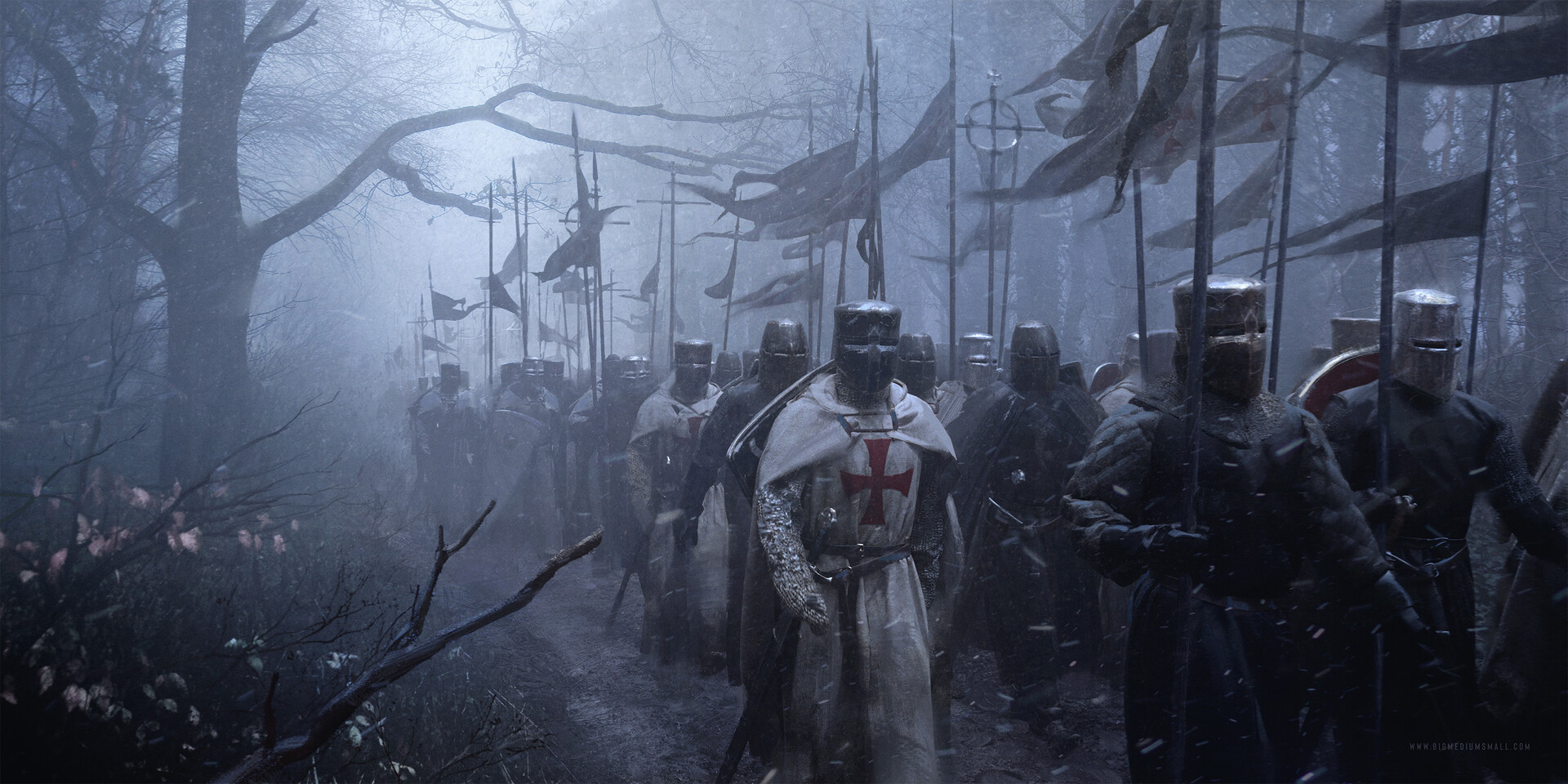 Jama Jurabaev Medieval Crusaders Crusades Digital Art Knight Armor Fantasy Art 1920x960