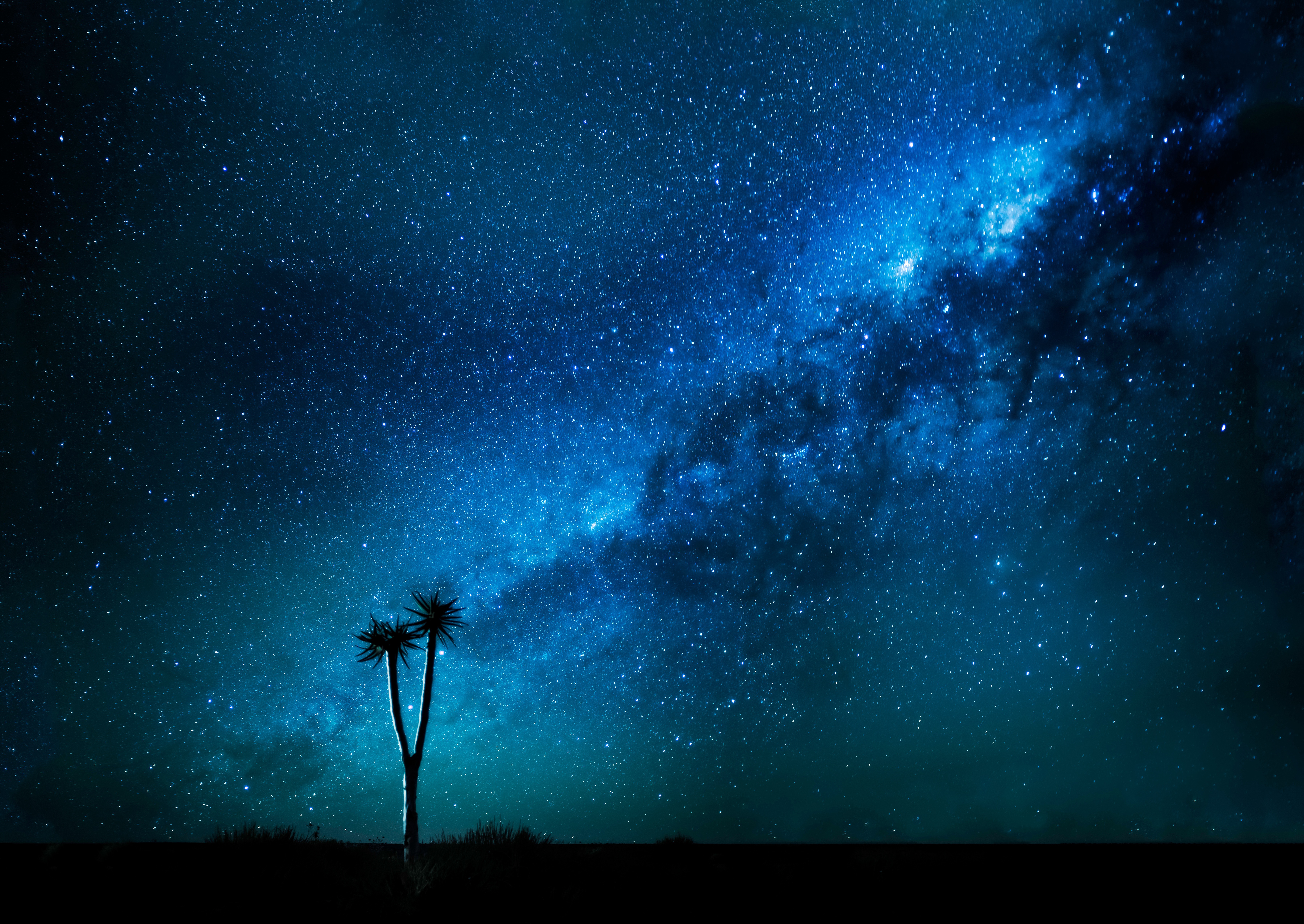 Nature Namibia Milky Way Starry Sky Stars 7199x5103