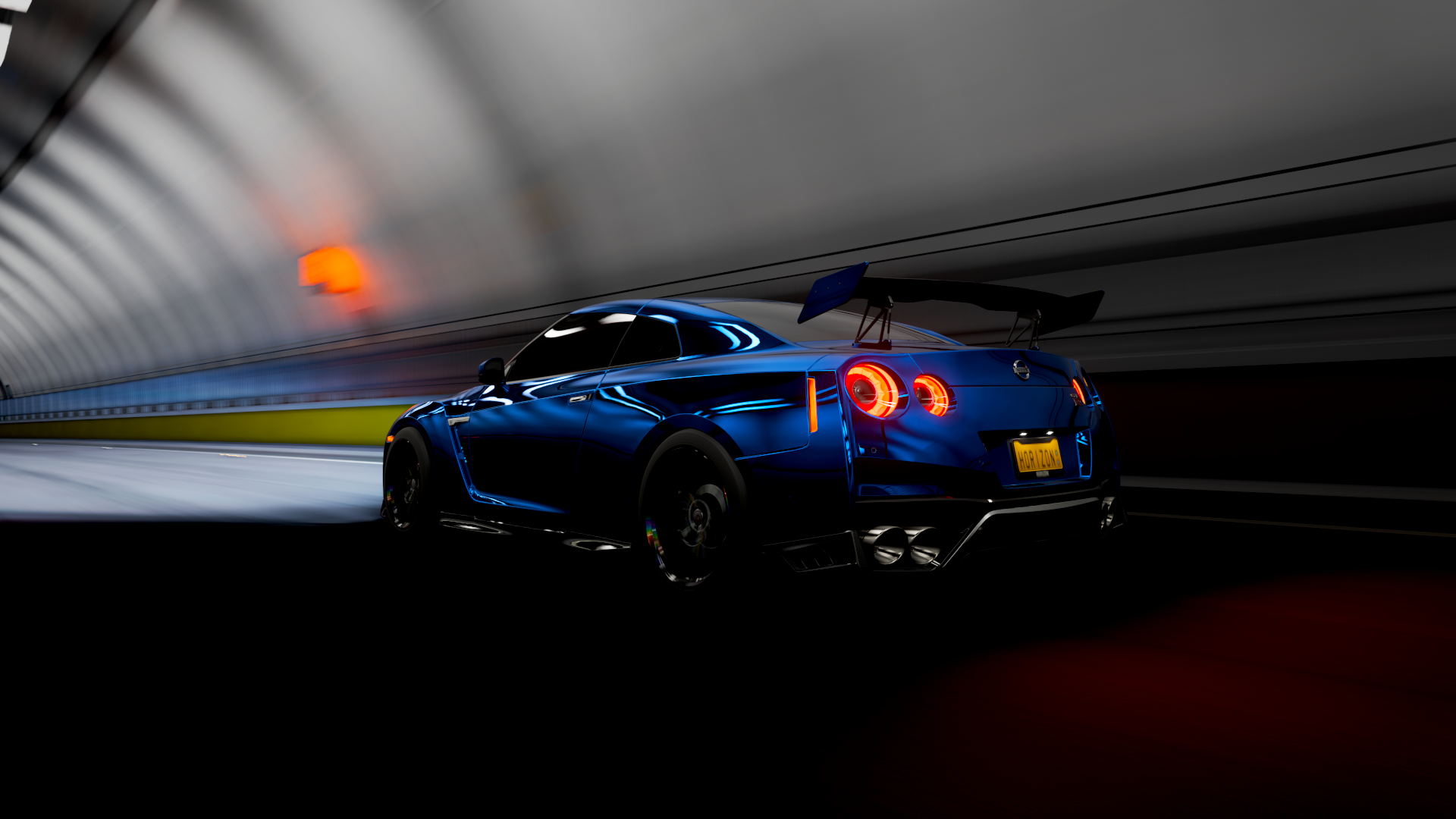 Forza Horizon 4 Nissan GT R 2017 Car Blue Cars Vehicle Racing Video Games 1920x1080