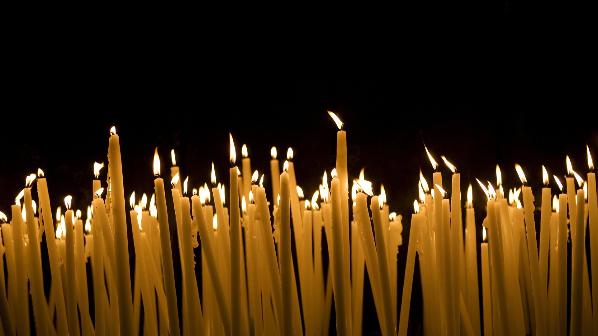 Candles Fire Wax 1920x1080