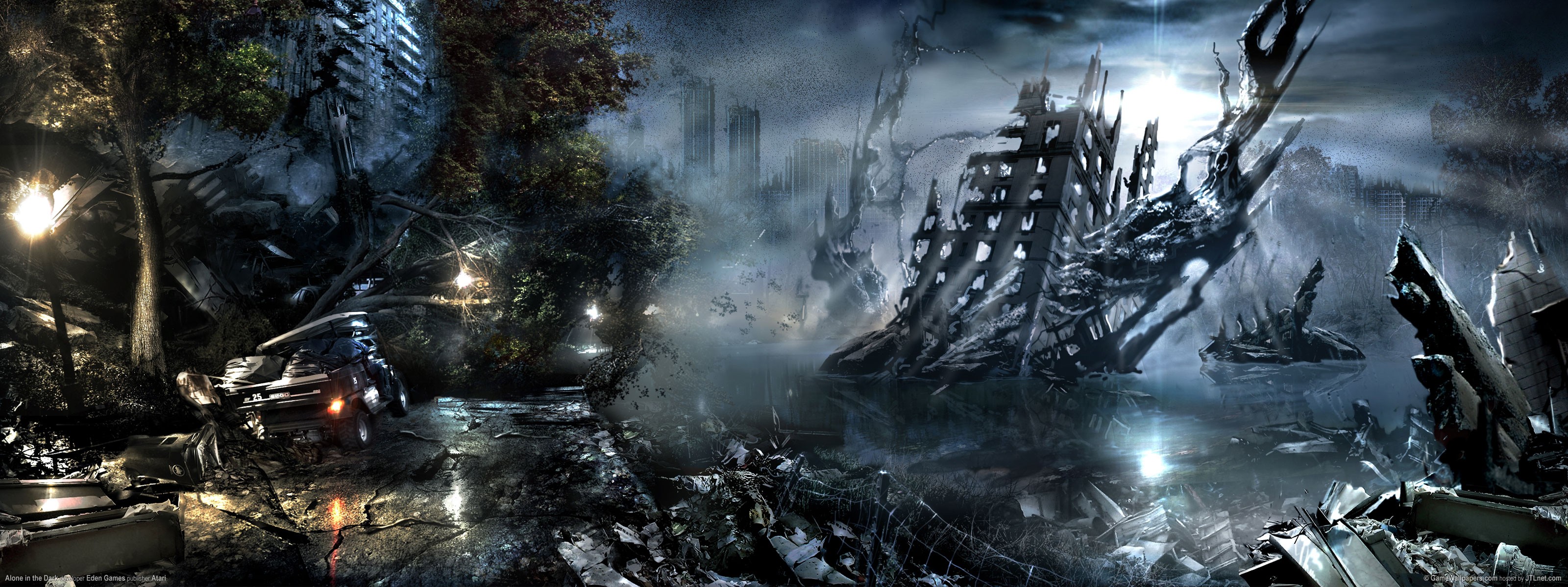 Alone In The Dark Video Games Apocalyptic Ruin 3200x1200