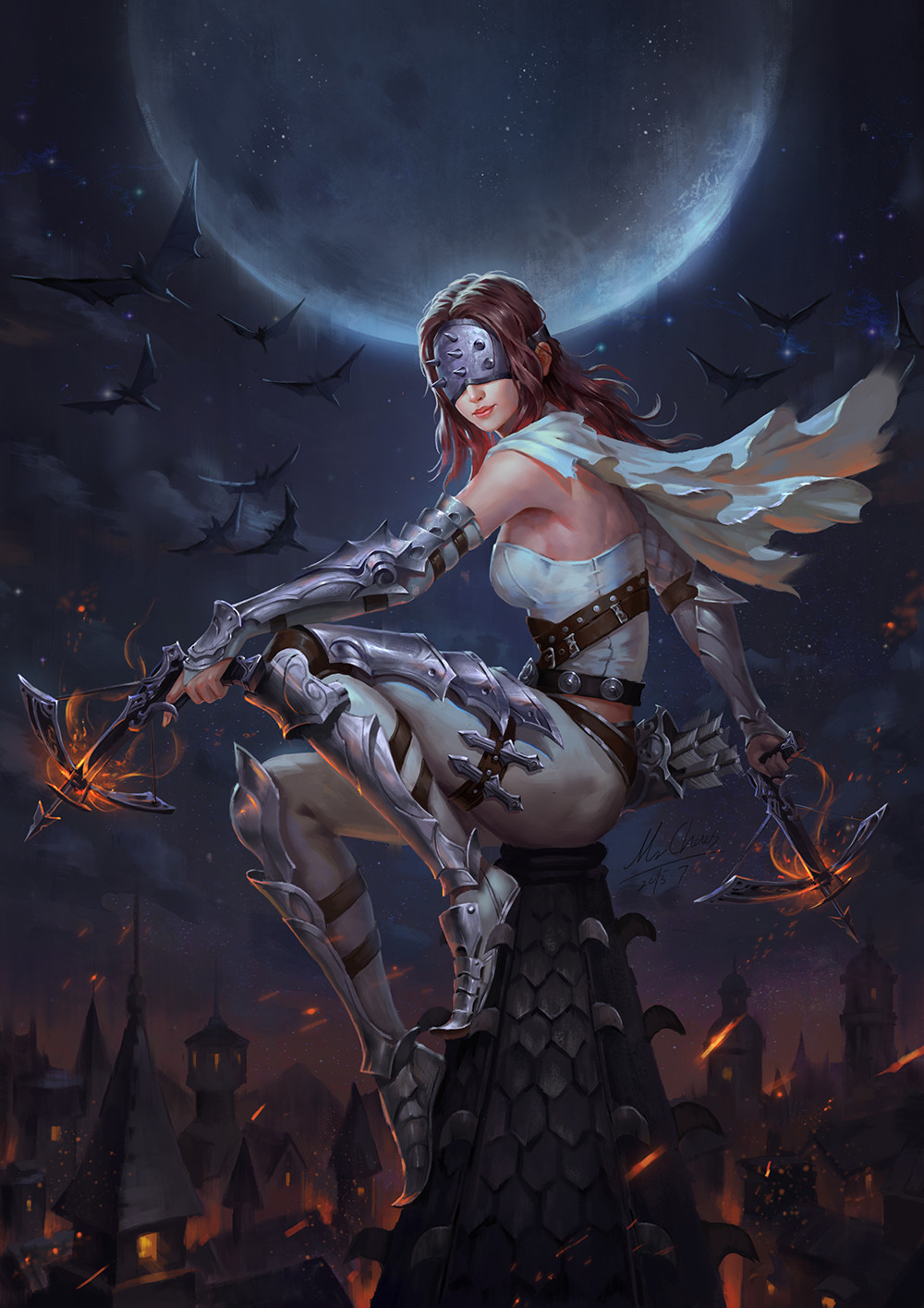 Wenfei Ye Women Brunette Bats City Diablo 3 Reaper Of Souls Armor Mask Diablo Diablo Iii 1000x1415