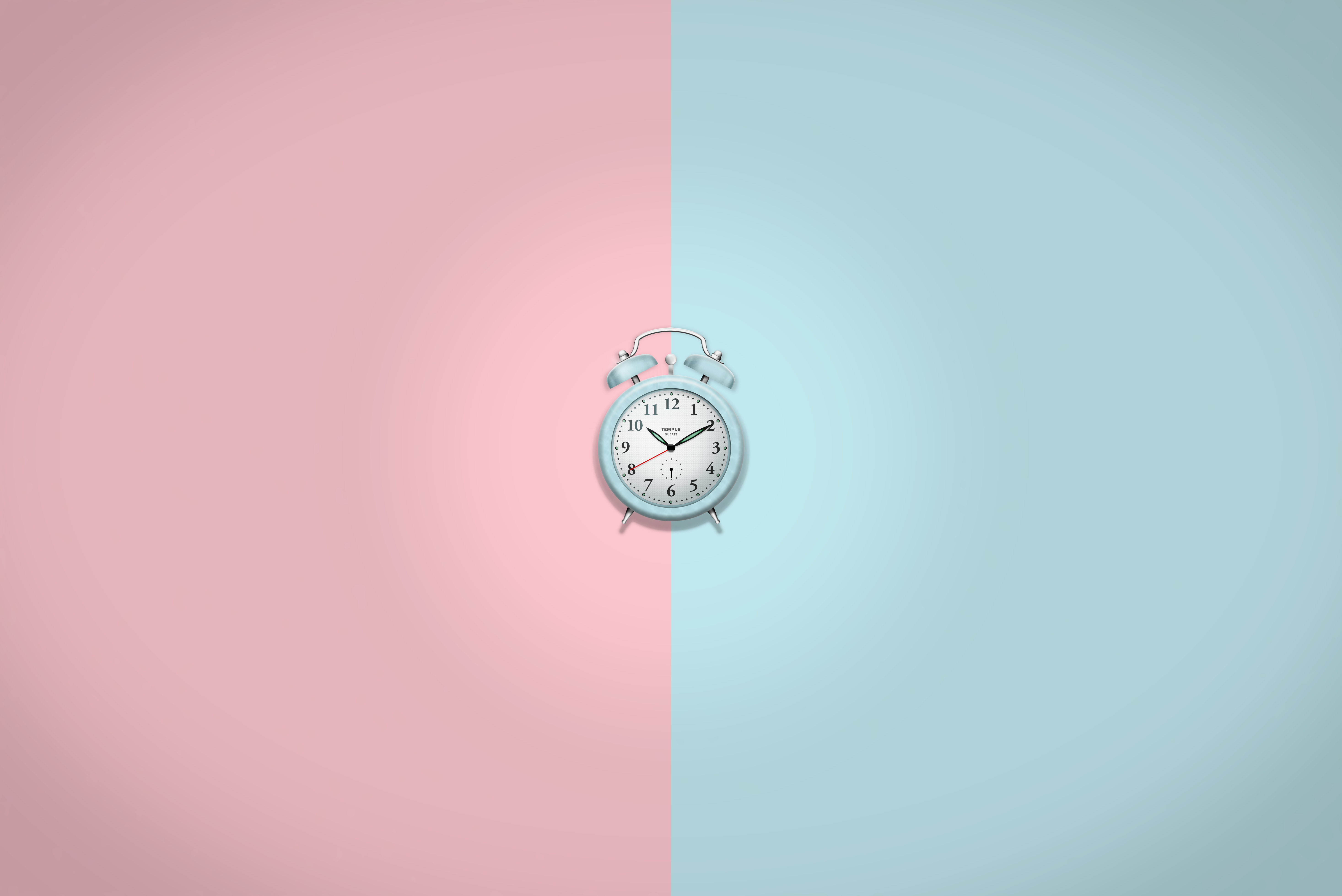 Pink Simple Background Minimalism Clocks 5866x3916