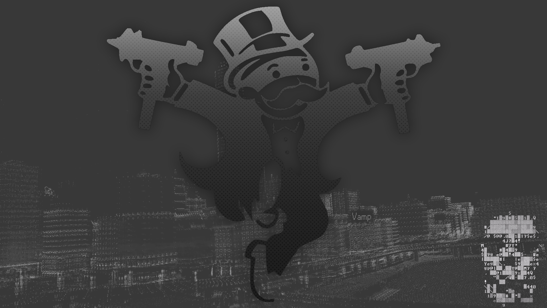 Gun Monopoly Hacking DEDSEC Monochrome 1920x1080