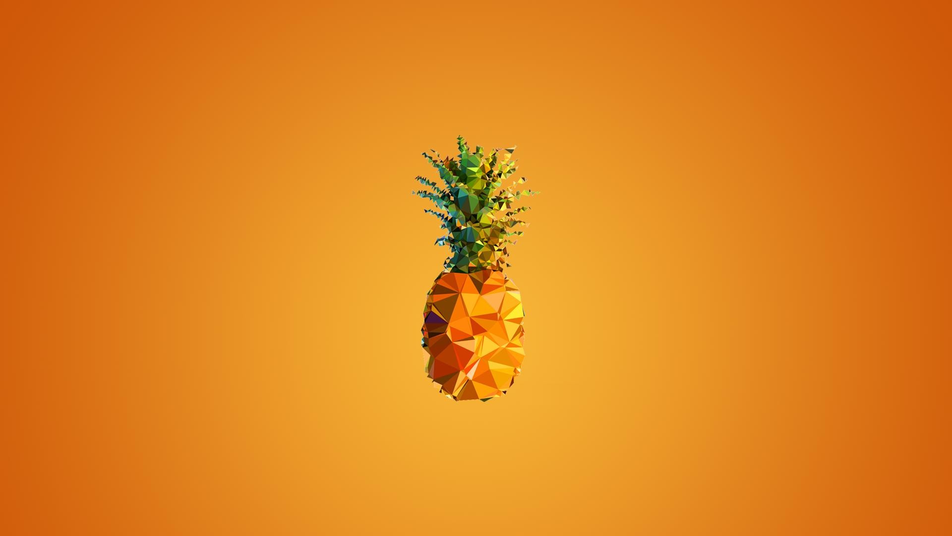 Minimalism Pineapples Fruit Digital Art 1920x1080
