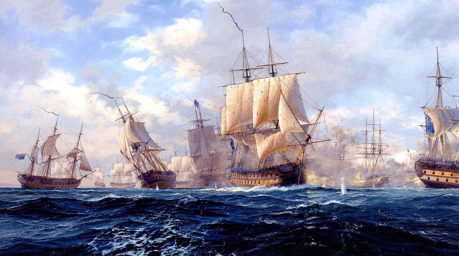 Ocean Battle Sailing Ship Sea Artwork Ship 1540x859