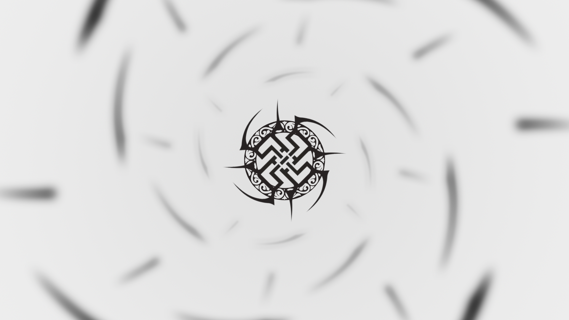 Minimalism White Tribal Black Logo Swastika 1920x1080