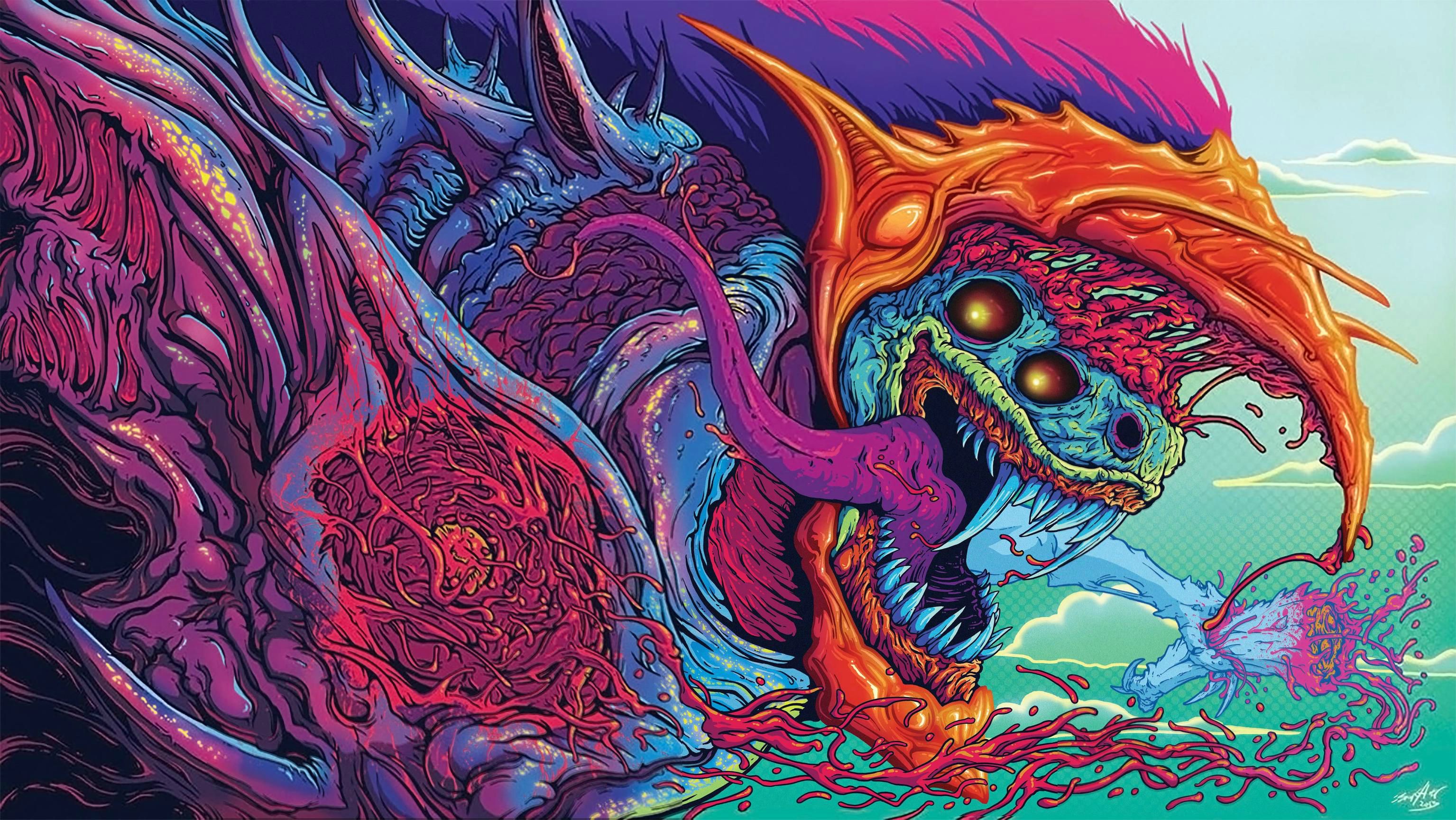 Psychedelic Abstract Creature Trippy Hypebeast 3070x1728