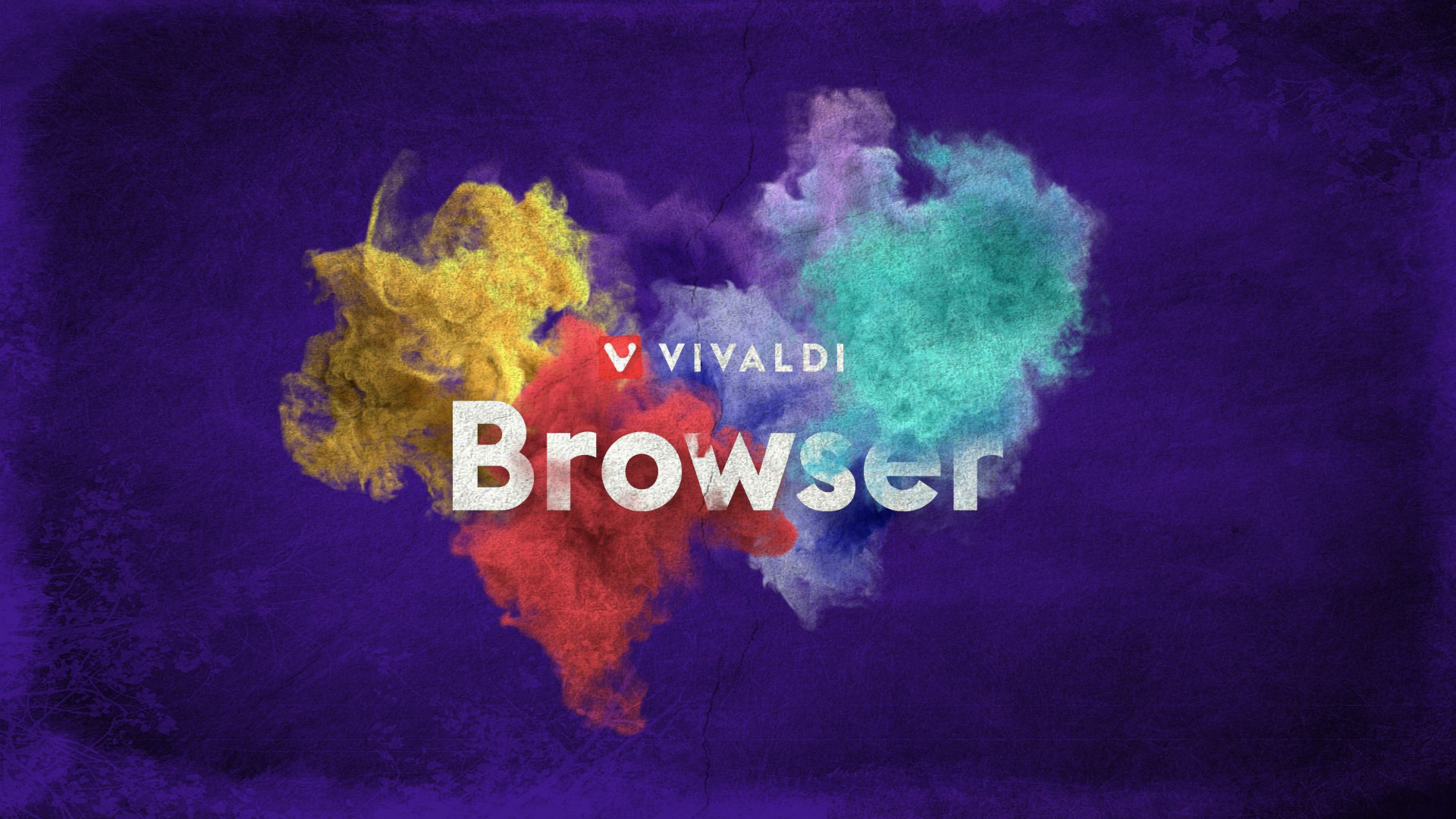 Vivaldi Browser Grunge Purple Background Computer 1920x1080