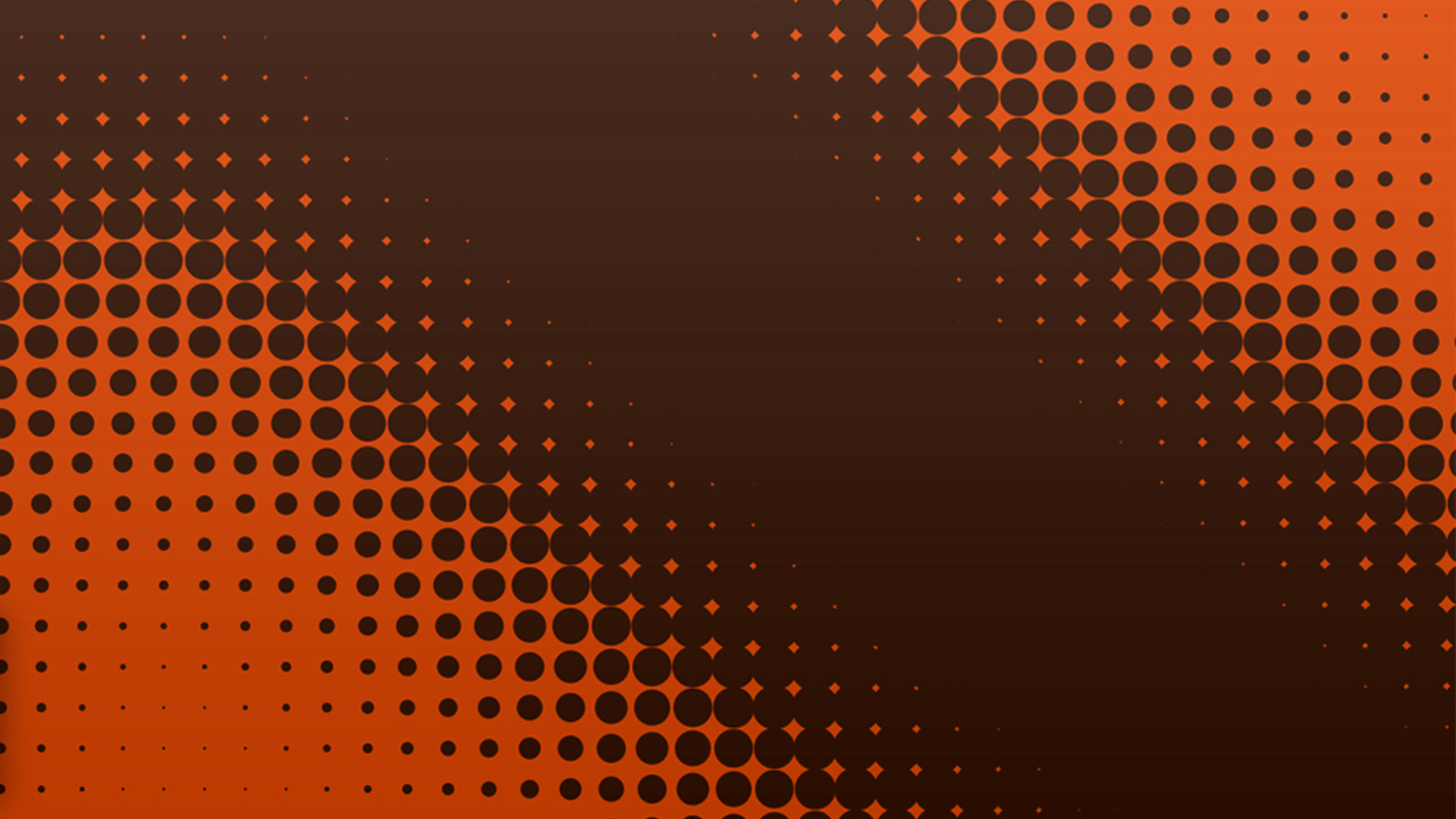Halftone Pattern Digital Art Graphic Design Orange Dots 1920x1080