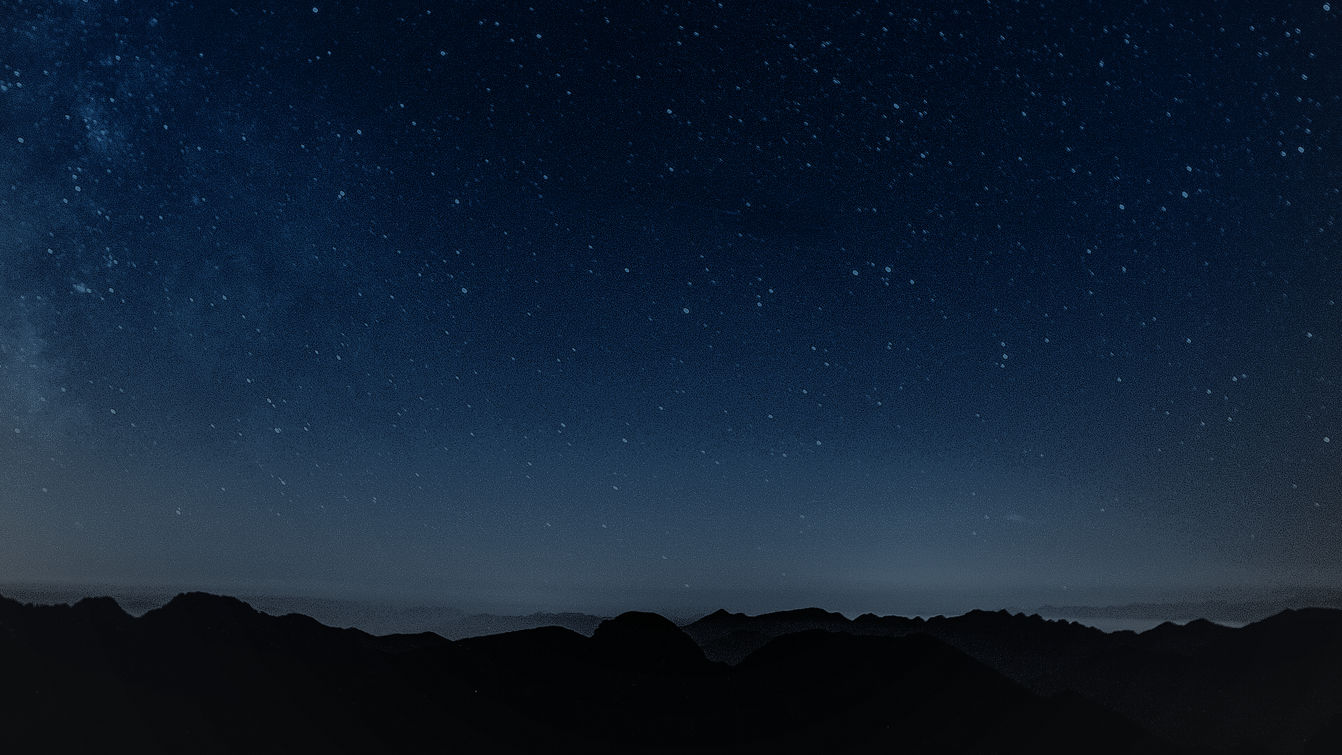 Landscape Night Mountains Constellations Stars 1920x1080