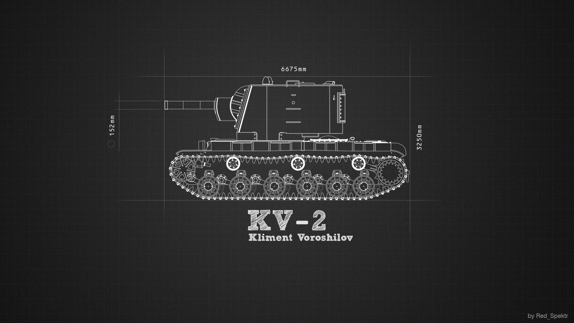 Tank Military Blueprints KV 2 1920x1080