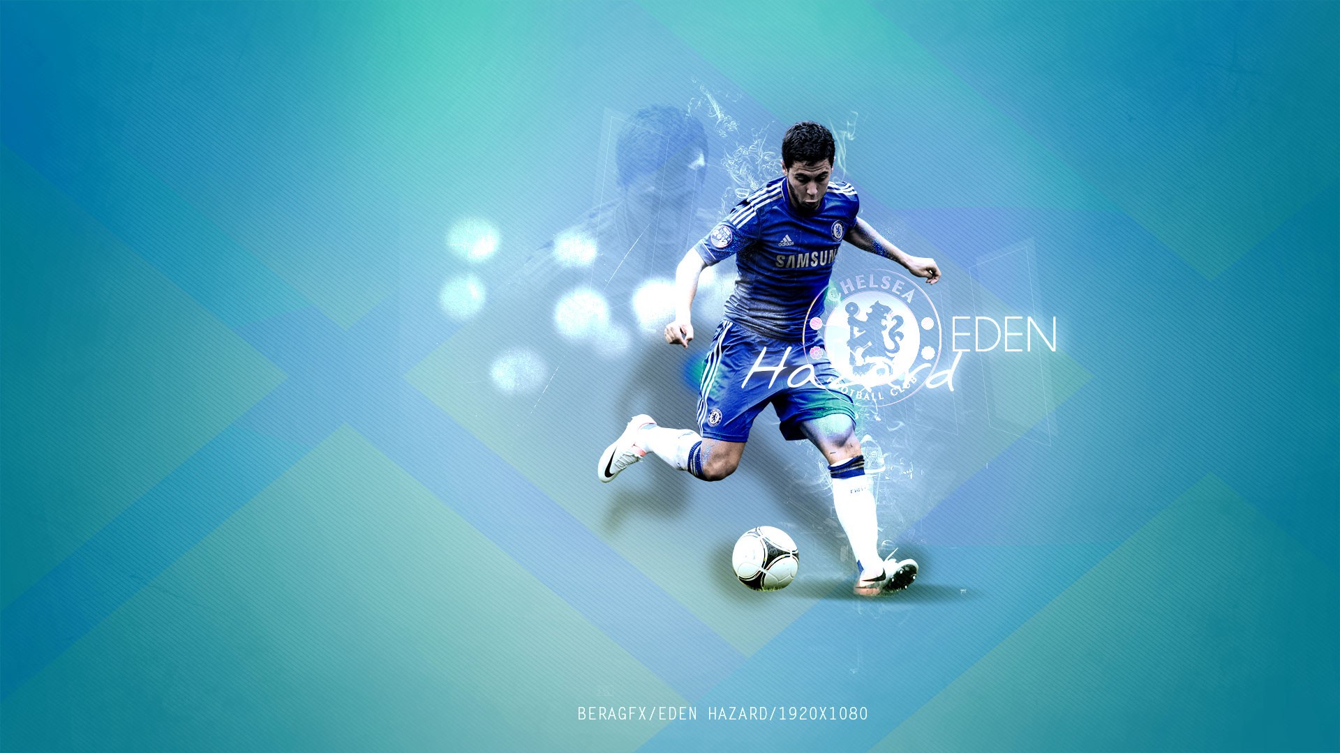 Chelsea FC Digital Art Sports Sport Soccer Men Eden Hazard Belgium 1920x1080