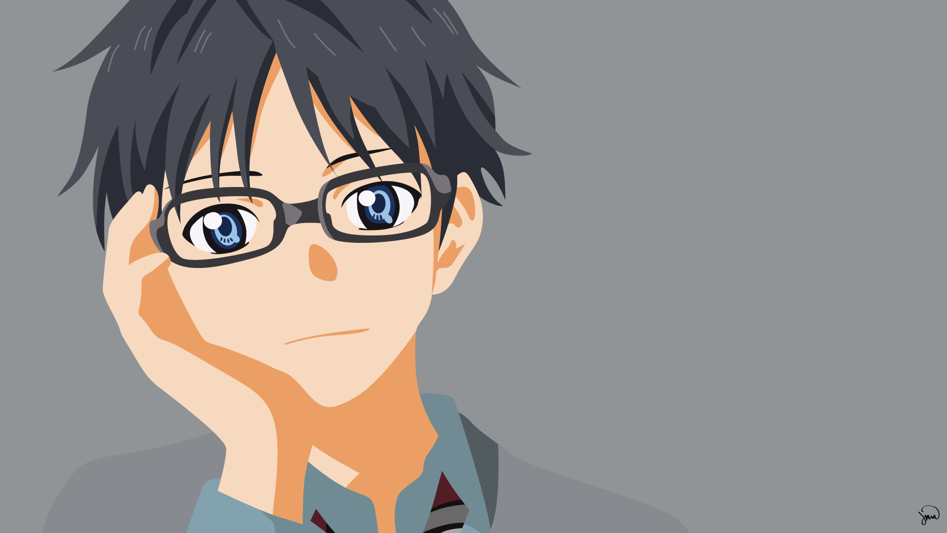 Shigatsu Wa Kimi No Uso Arima Kousei Glasses Anime Anime Boys 1920x1080