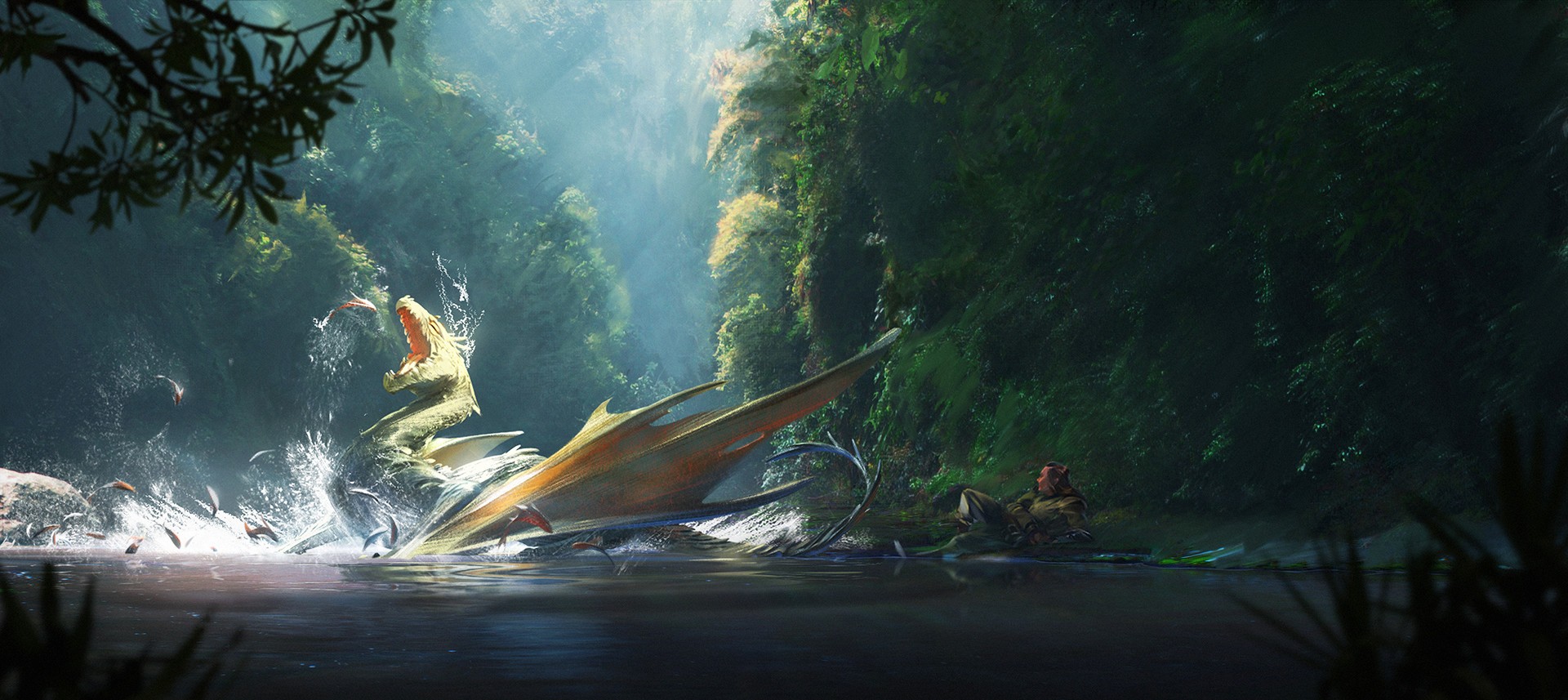 Artwork Dragon Wings Fantasy Art 1920x857