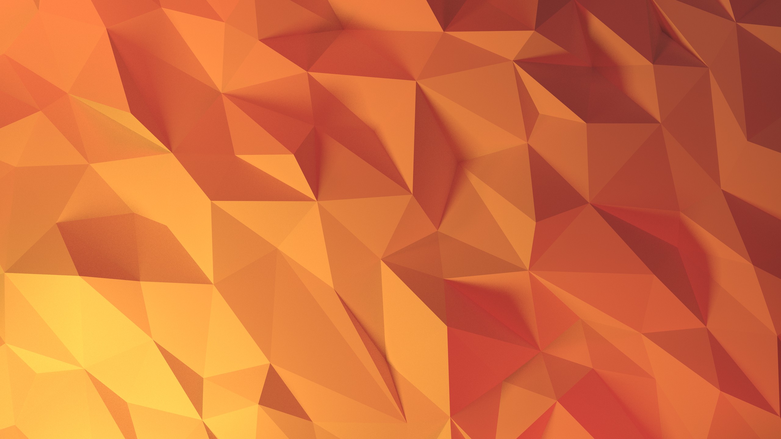 Low Poly Texture Digital Art Orange 2560x1440