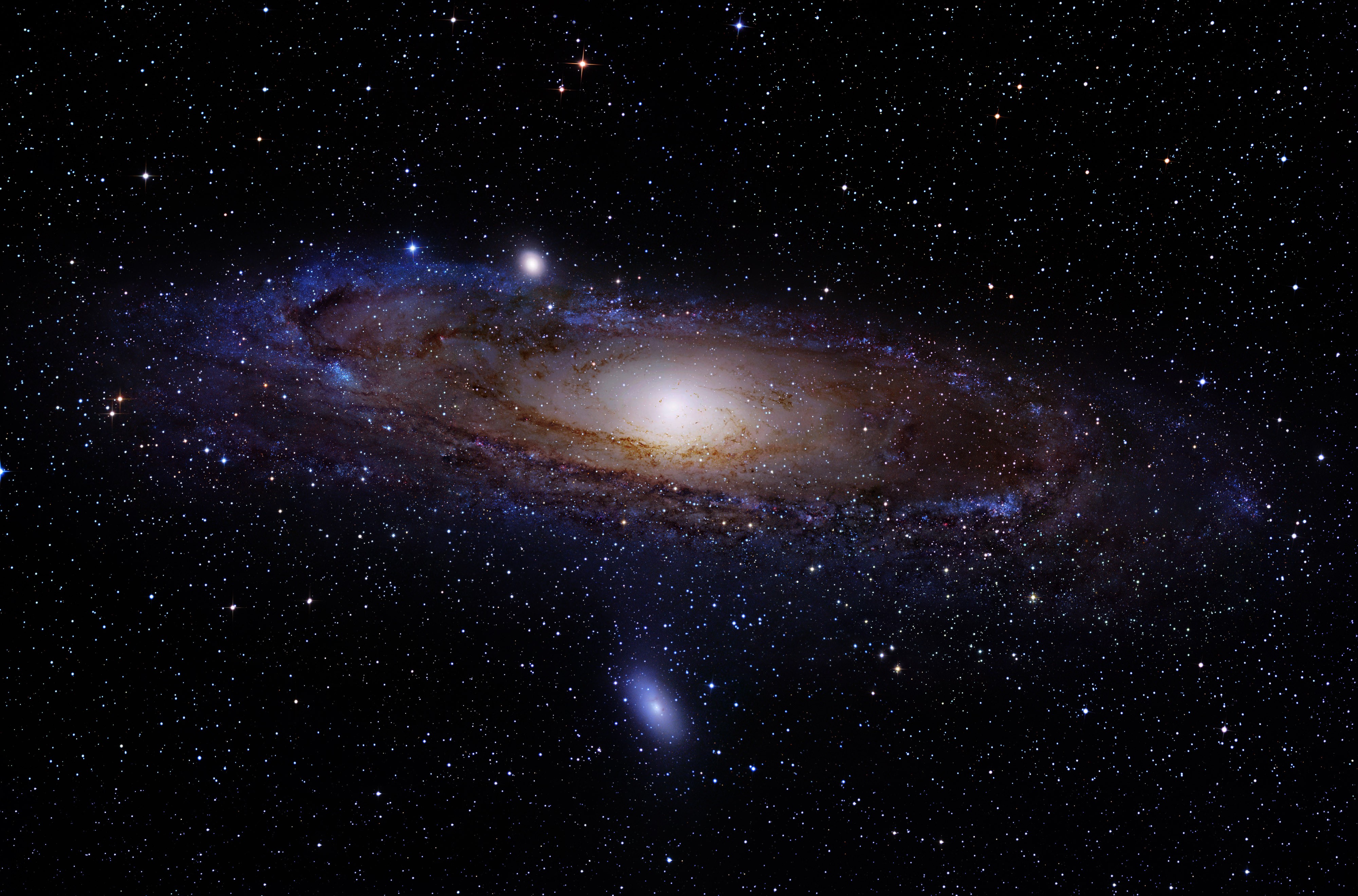 Andromeda Space Galaxy Messier 31 Messier 110 4000x2640