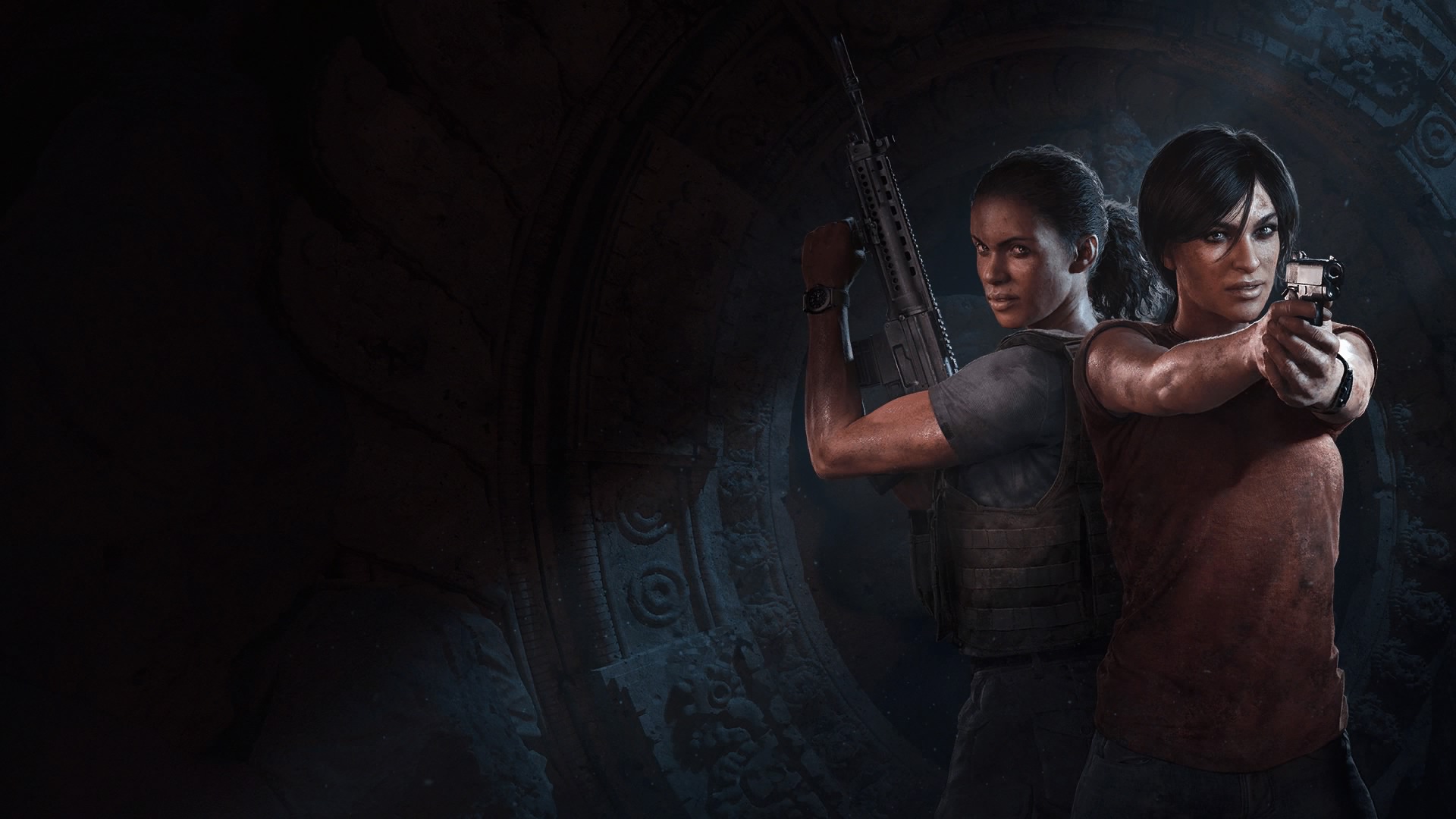 Uncharted The Lost Legacy Uncharted Video Games Women Gun Weapon Chloe Frazer Nadine Ross Video Game 1920x1080