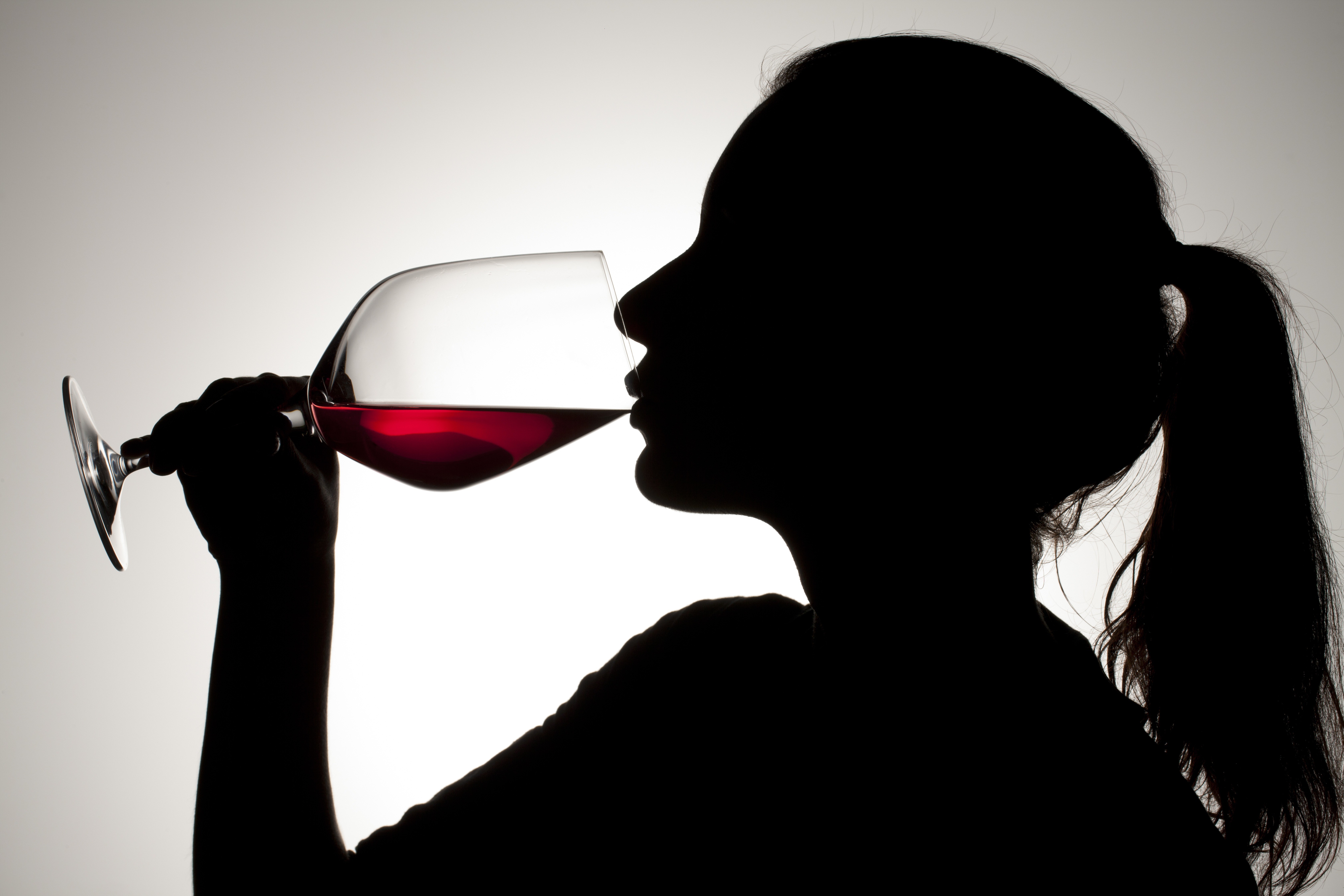 Wine Silhouette Women Red Wine 6708x4472