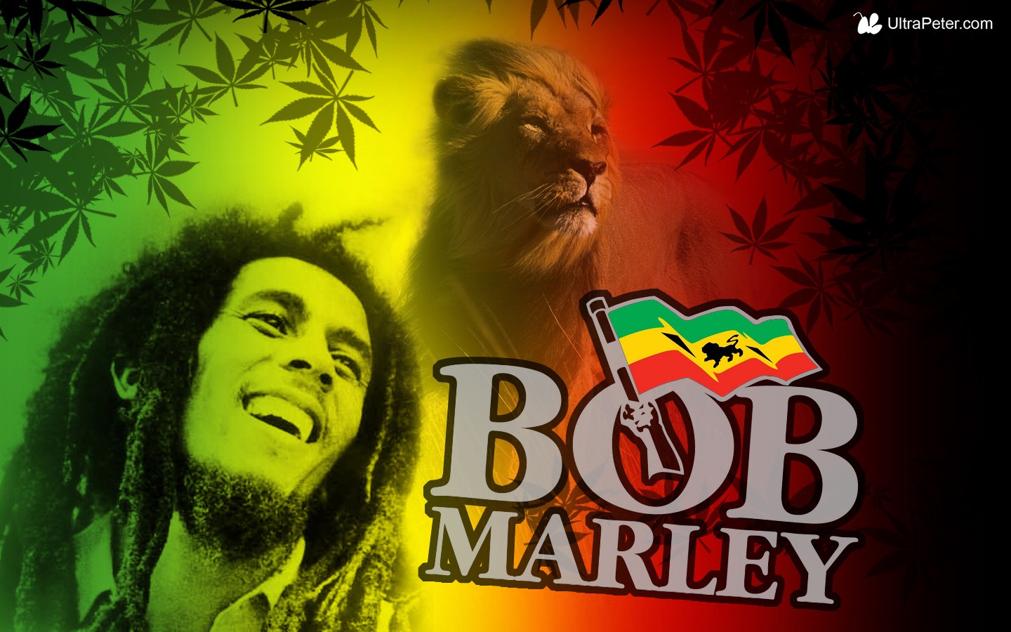 Collage Bob Marley Flag Men 1440x900